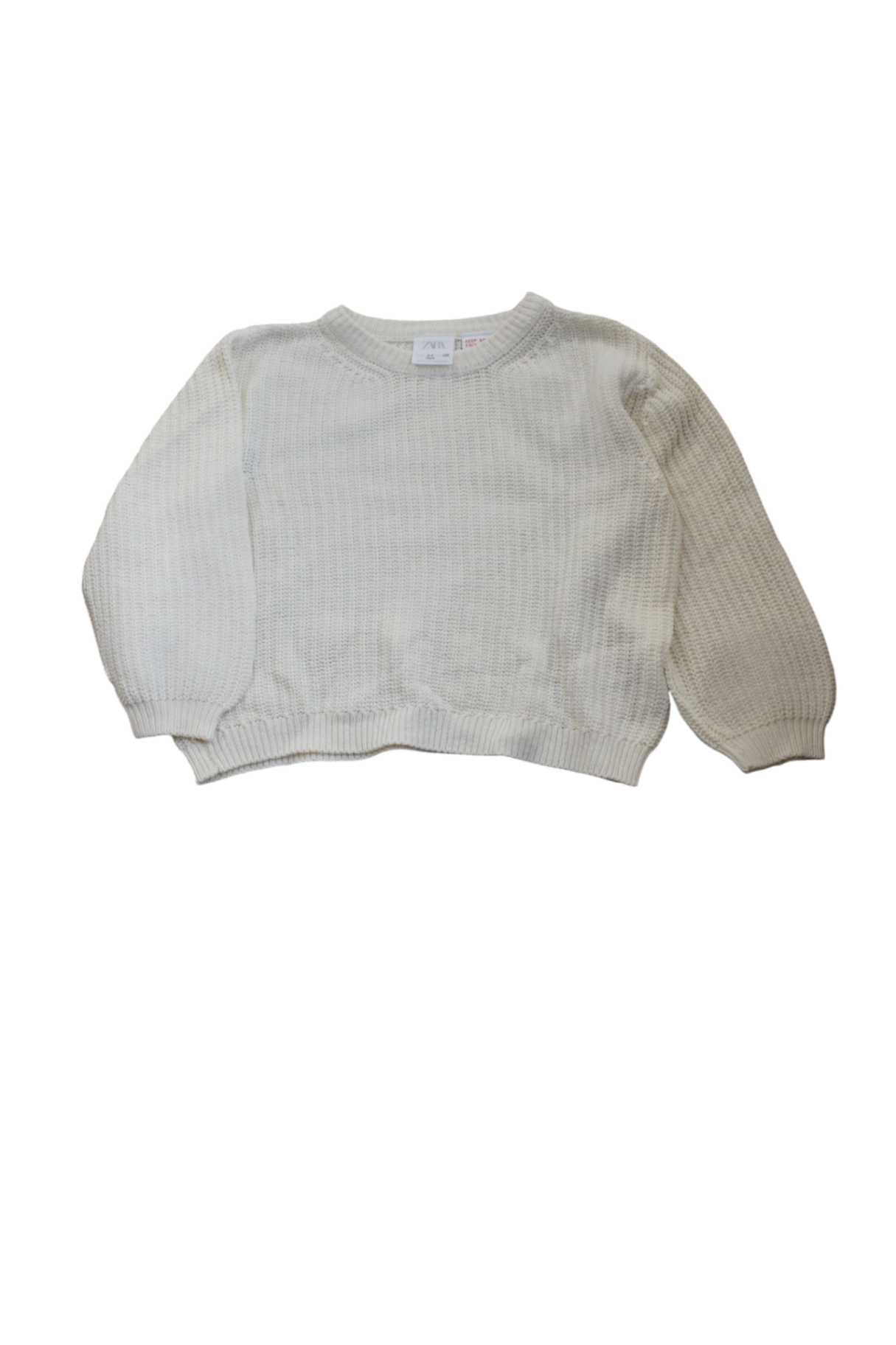Zara Jumper, Cream, 3-4