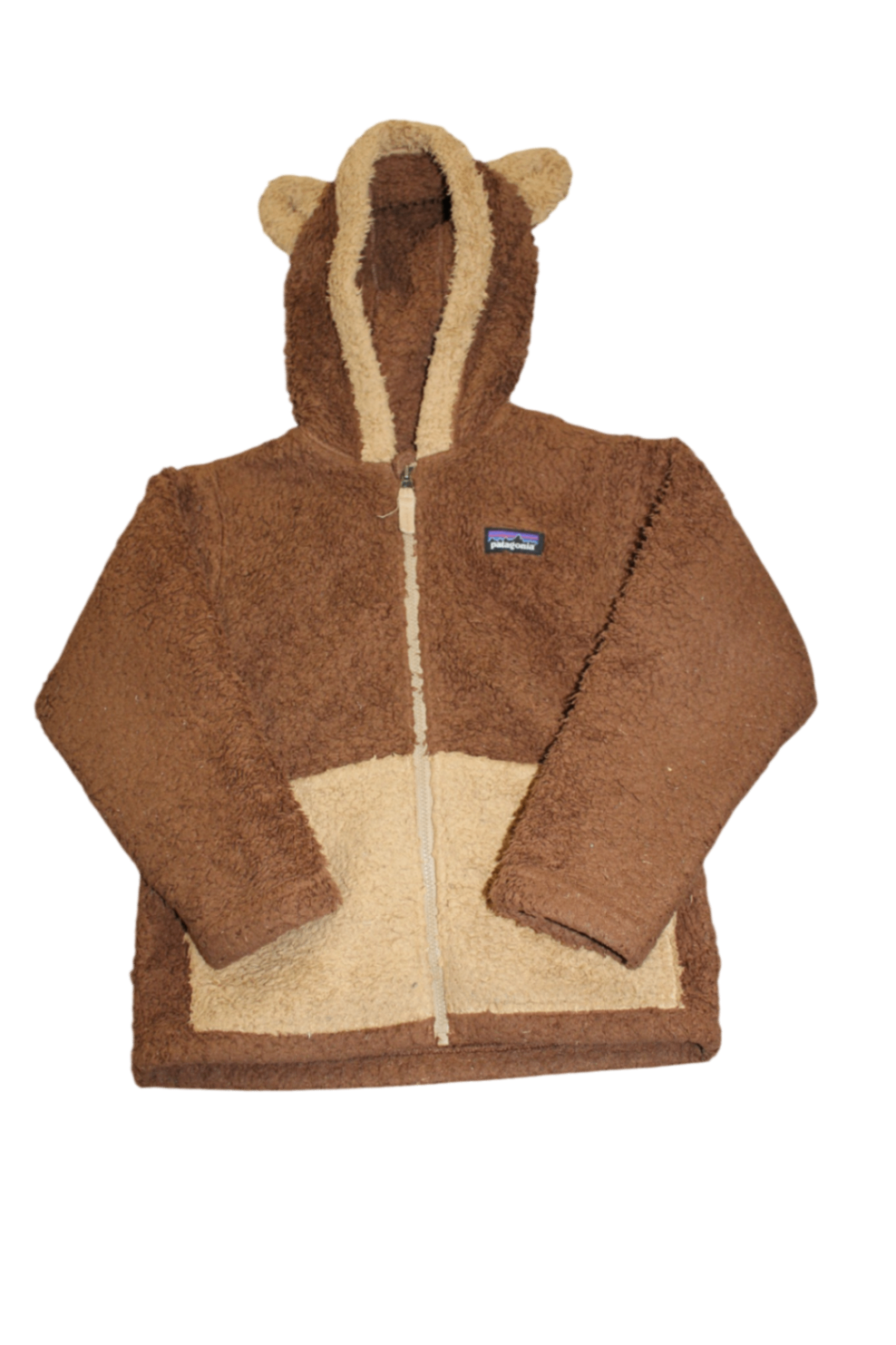 Patagonia Hoodie, Brown and cream, 4