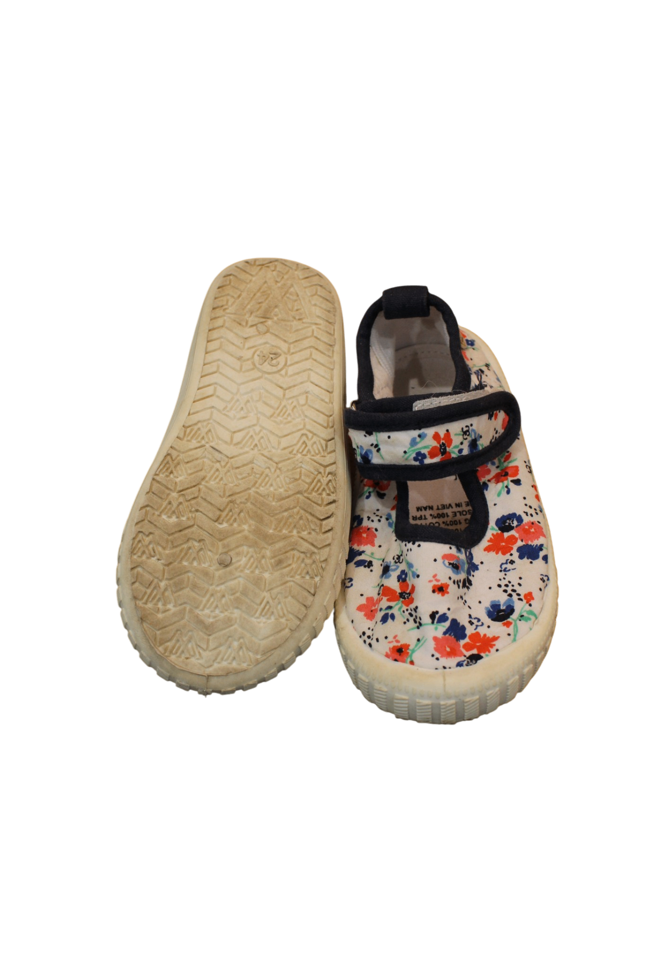 Walnut Shoes, White/floral, US 8/EUR 24