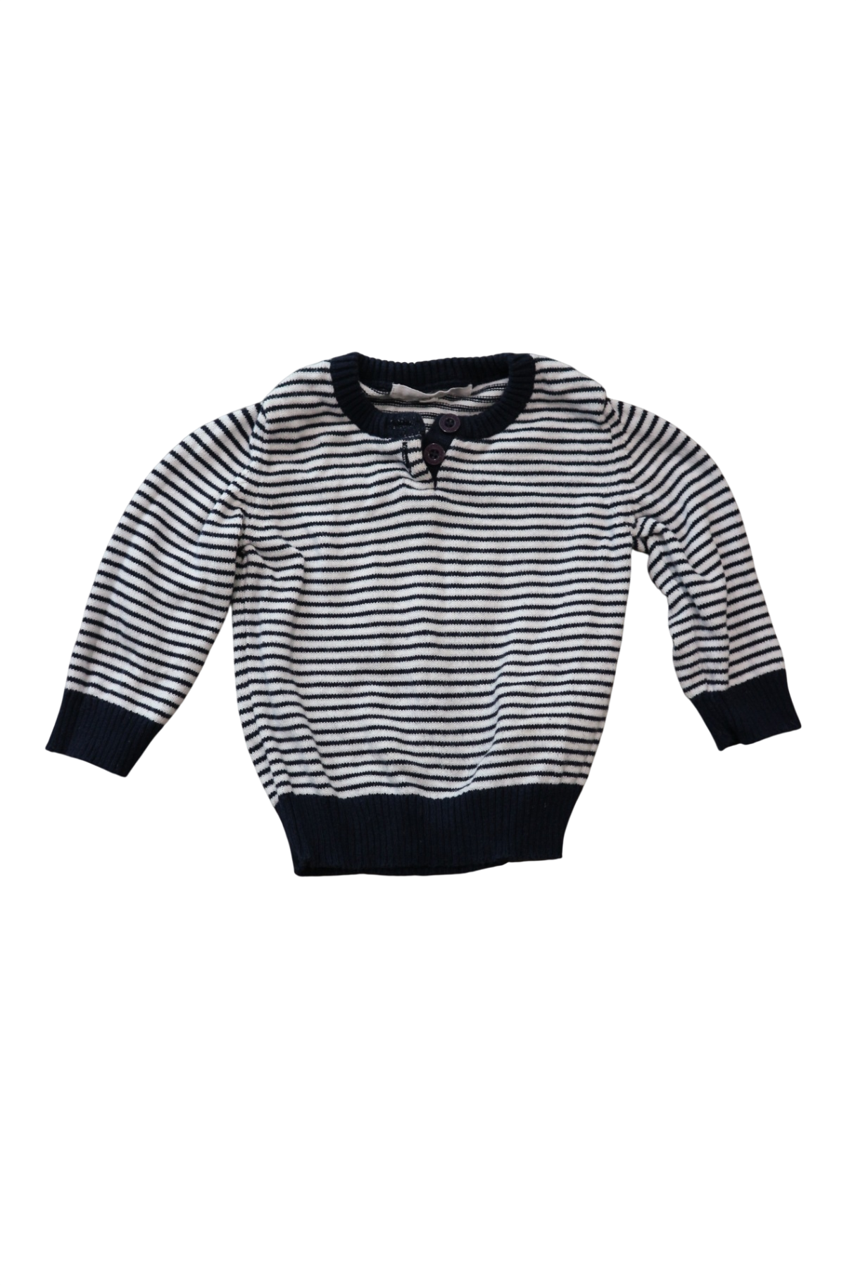 Purebaby Jumper, Navy White Stripe, 0