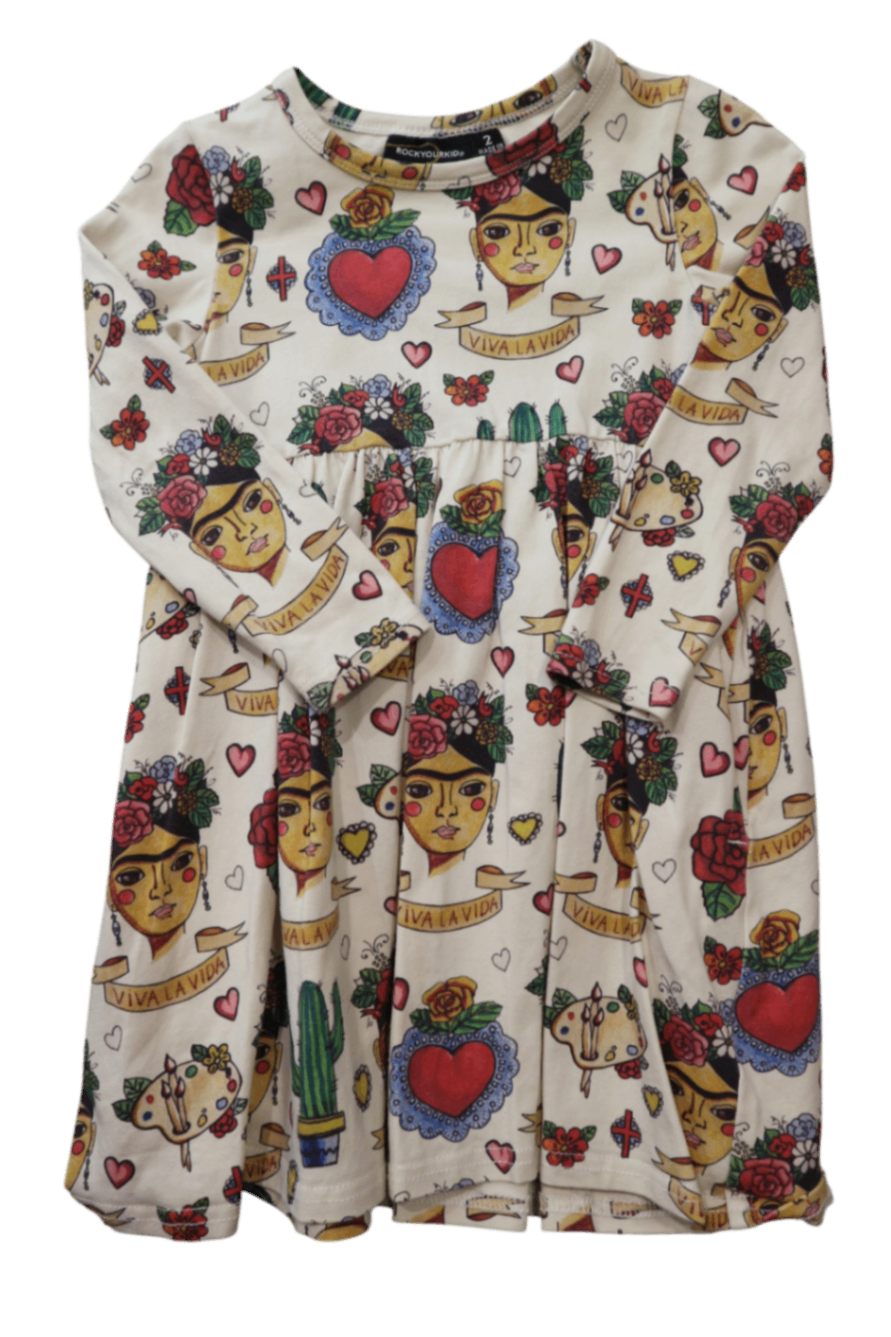 Rock Your Kid Dress, Cream, 2
