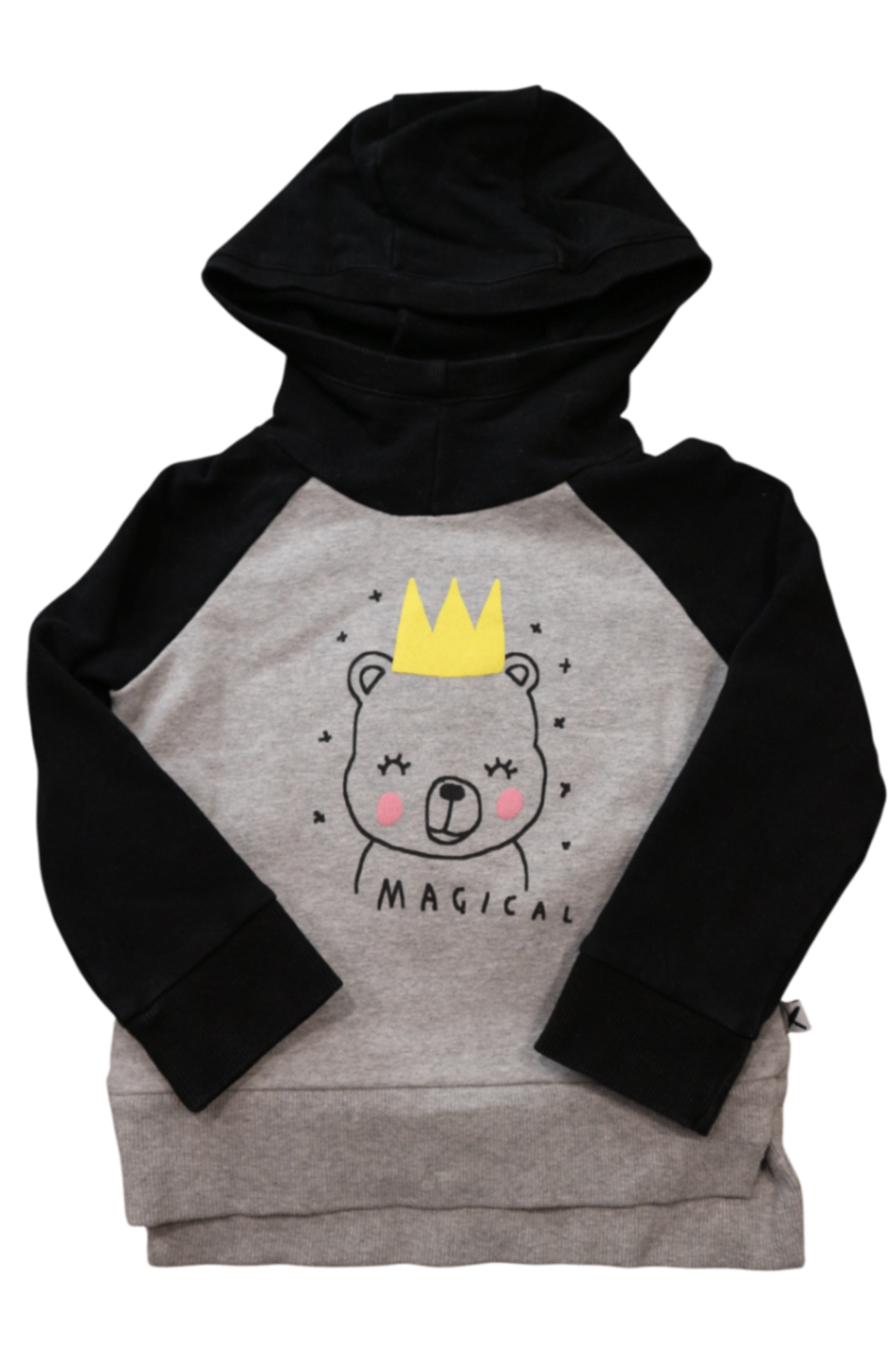 Minti Hoodie, Black and Grey, 3