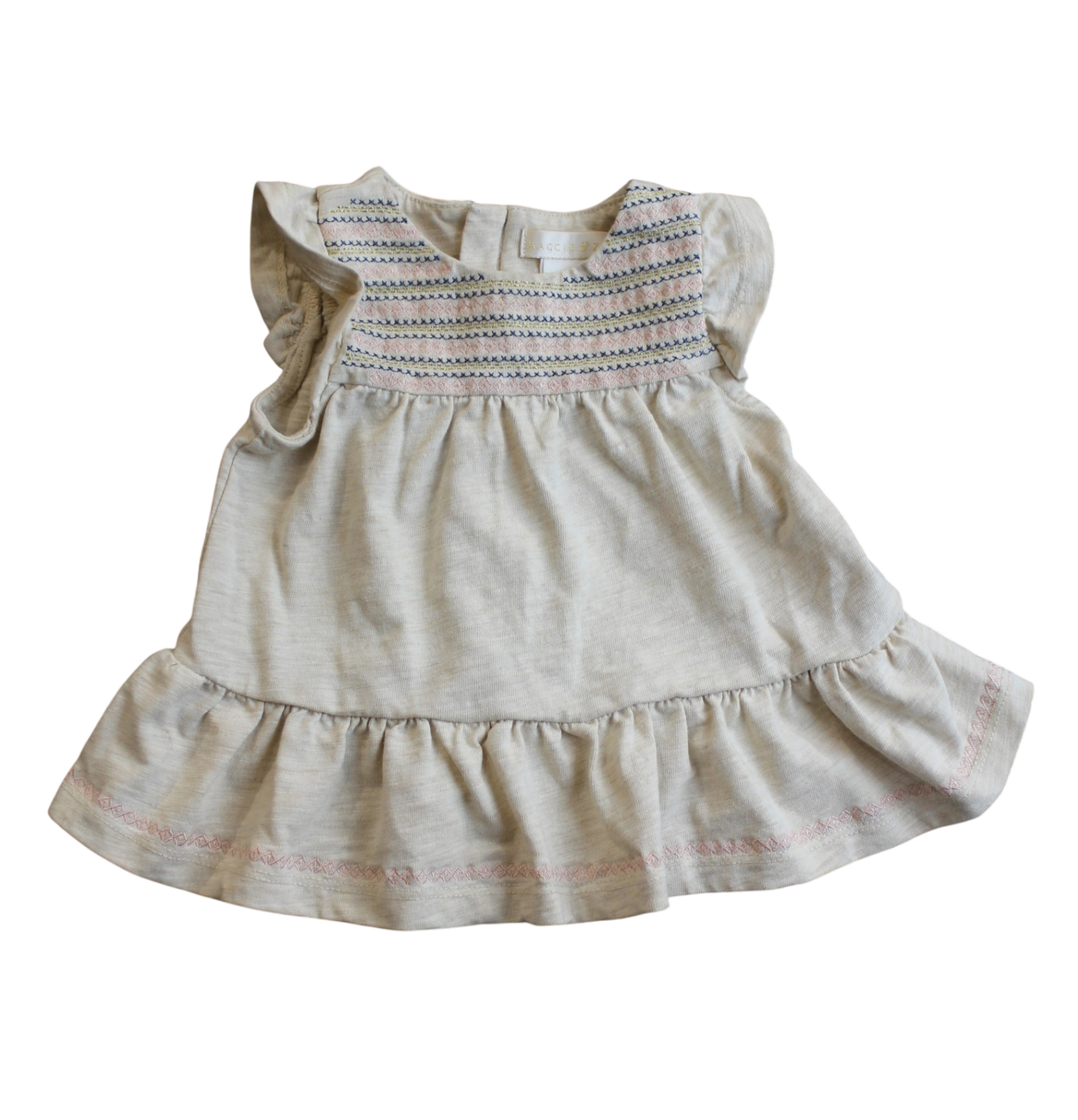 Maggie & Zoe Top, Beige marle, 6-9m