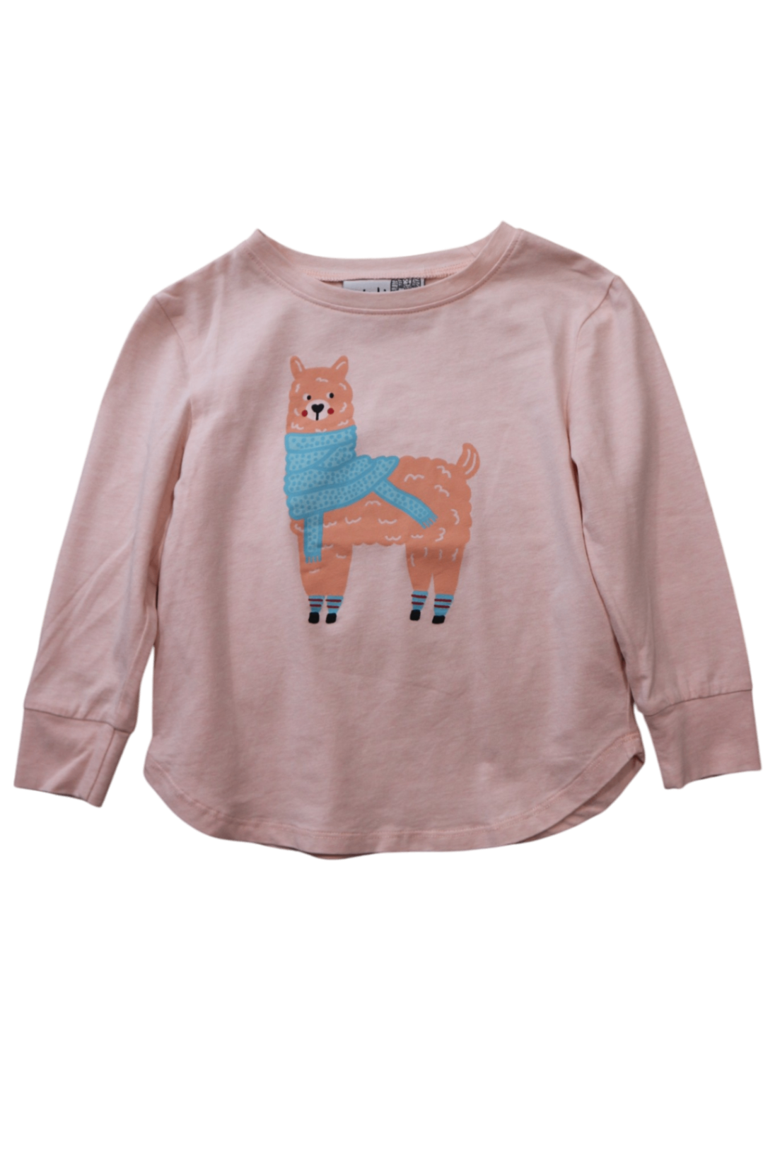 Minti Long-Sleeve T-Shirt, Pink llama, 2