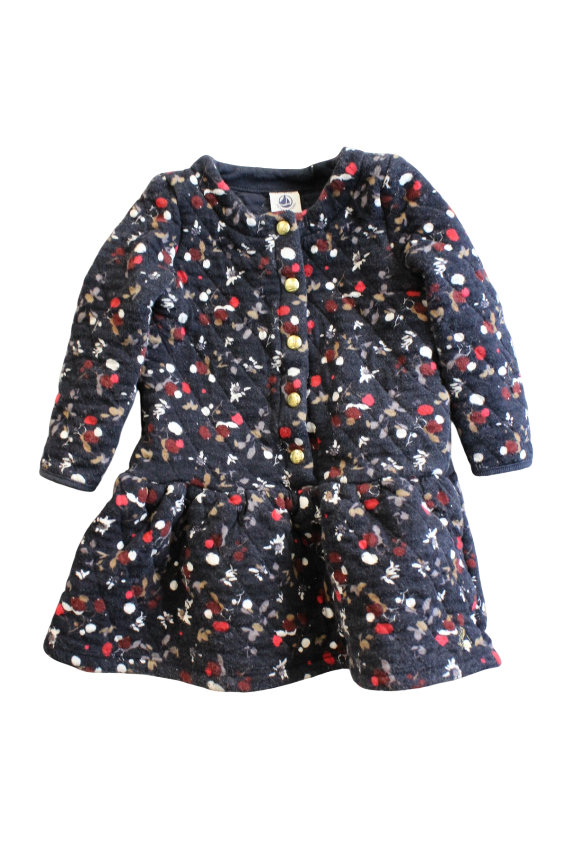 Petit Bateau Dress, Navy, 1