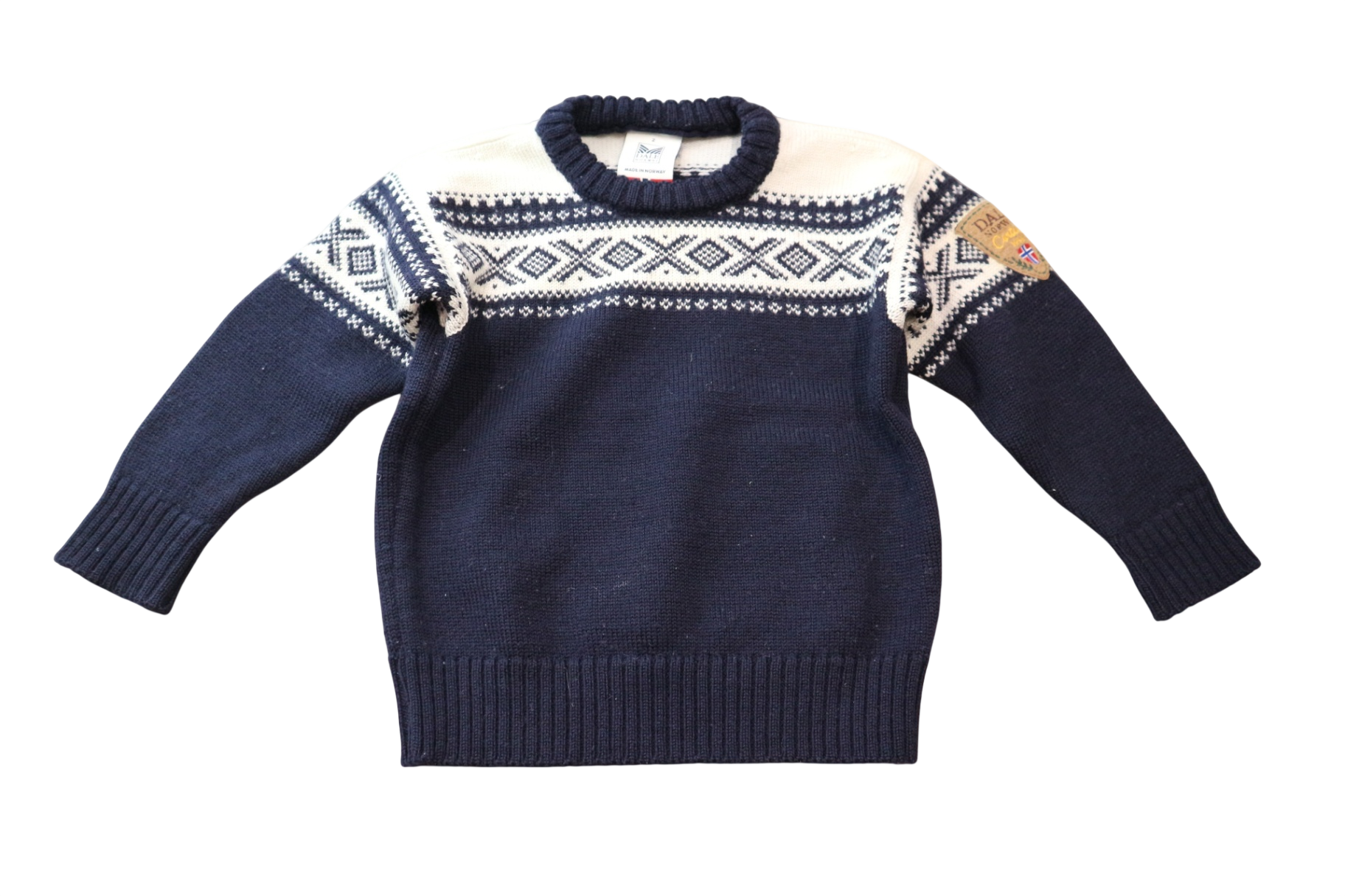 Dale of Norway Jumper, Navy Blue and White, 2