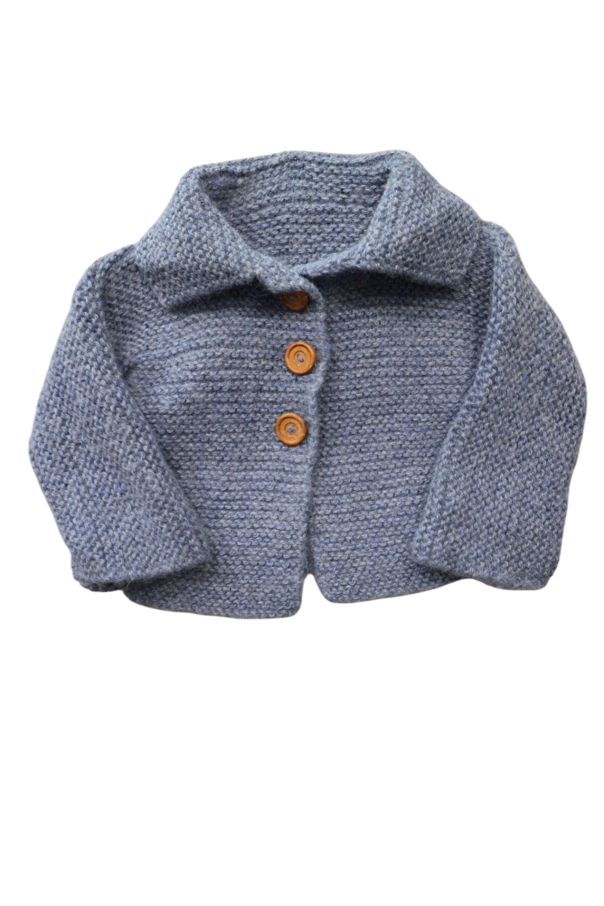 Handknit Cardigan, Blue, 1-2