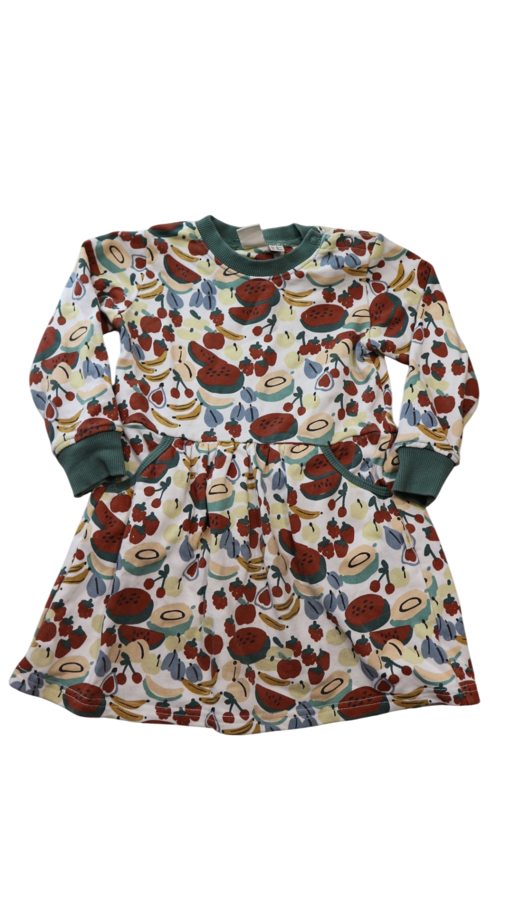 *Goldie & Ace Dress, Fruit print/White/Green, 2