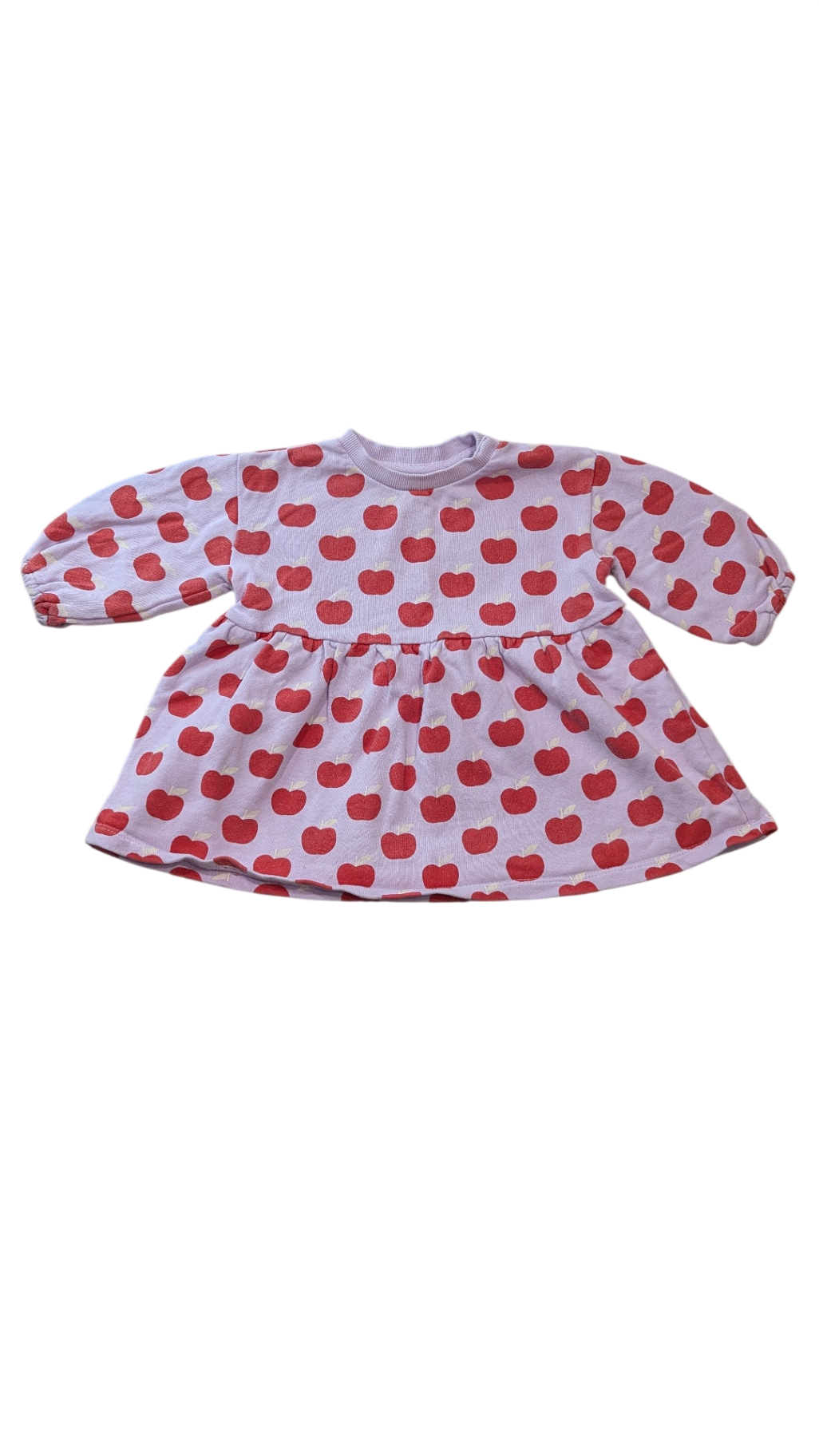Seed Dress, Lavender/apple print, 1