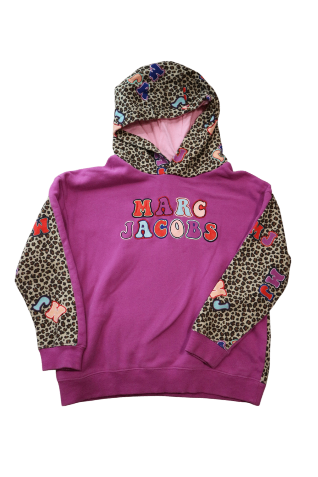 Marc Jacobs Hoodie, Pink with Leopard Print, 8