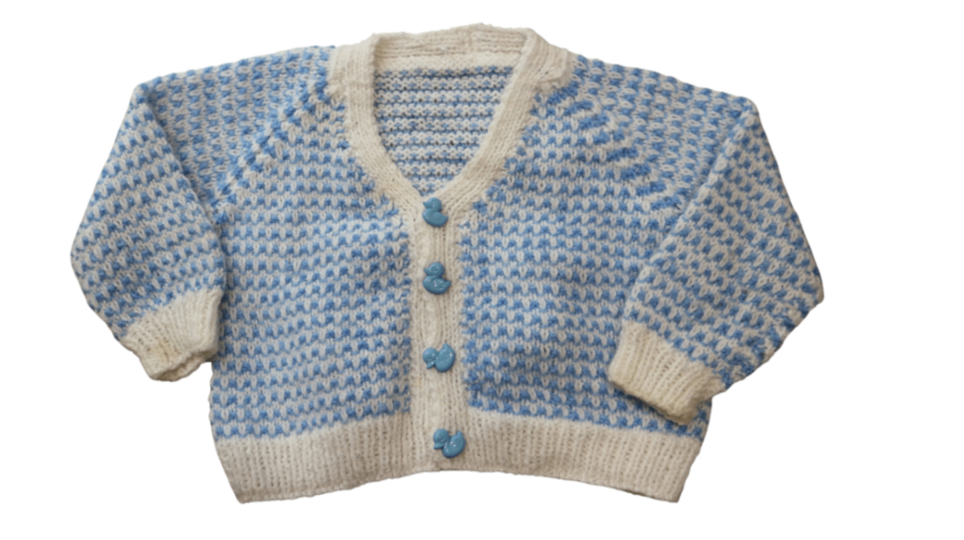 Unbranded Cardigan, Blue and Cream,