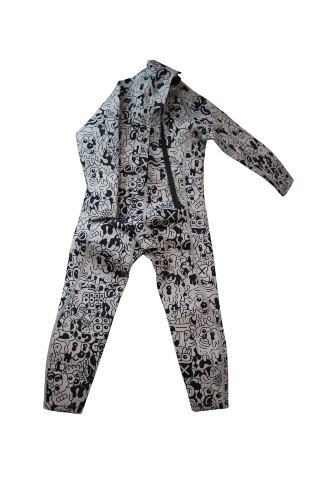 FANTS Wetsuit, Bacl Grey Multi, 4