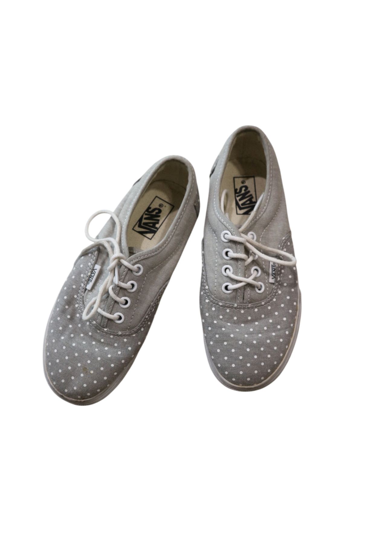 Vans Shoes, Grey White Polka Dots, US 13K