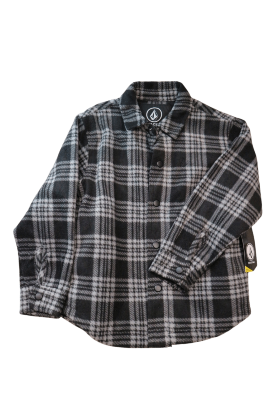 Volcom Shirt, Black Plaid, 8