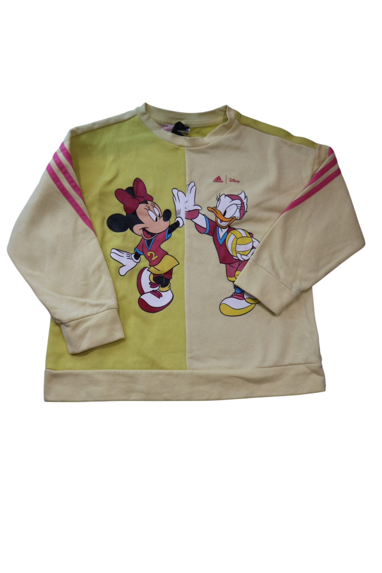 adidas x Disney Jumper, Yellow with Pink Trims, 6-7Y