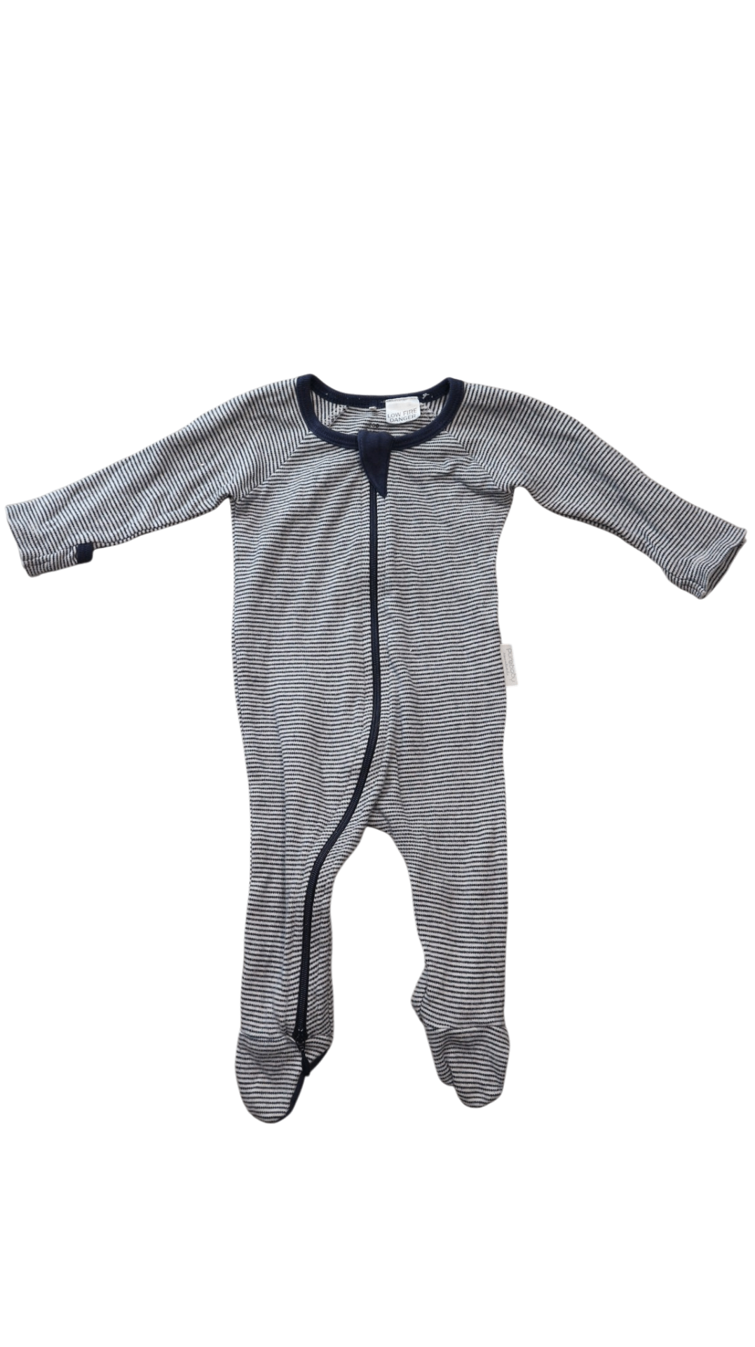 Purebaby Jumpsuit, Navy White Stripe, 000