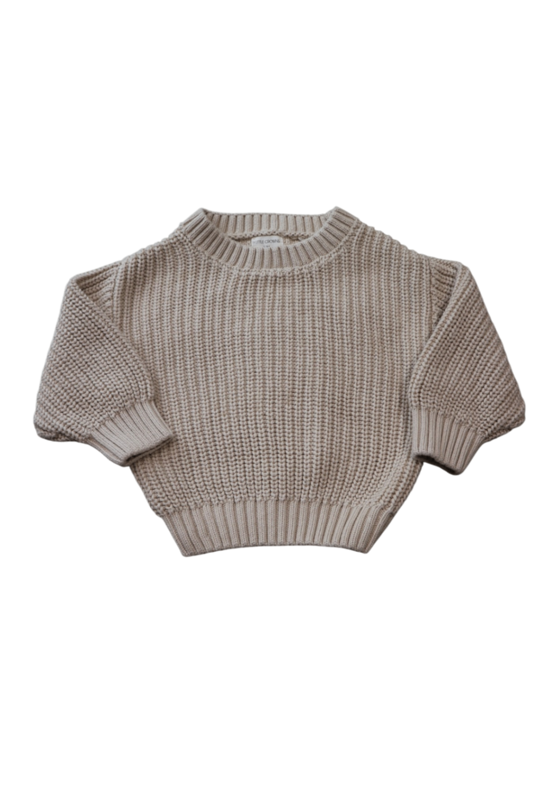 Little Crowns Knit Jumper, Beige, 000