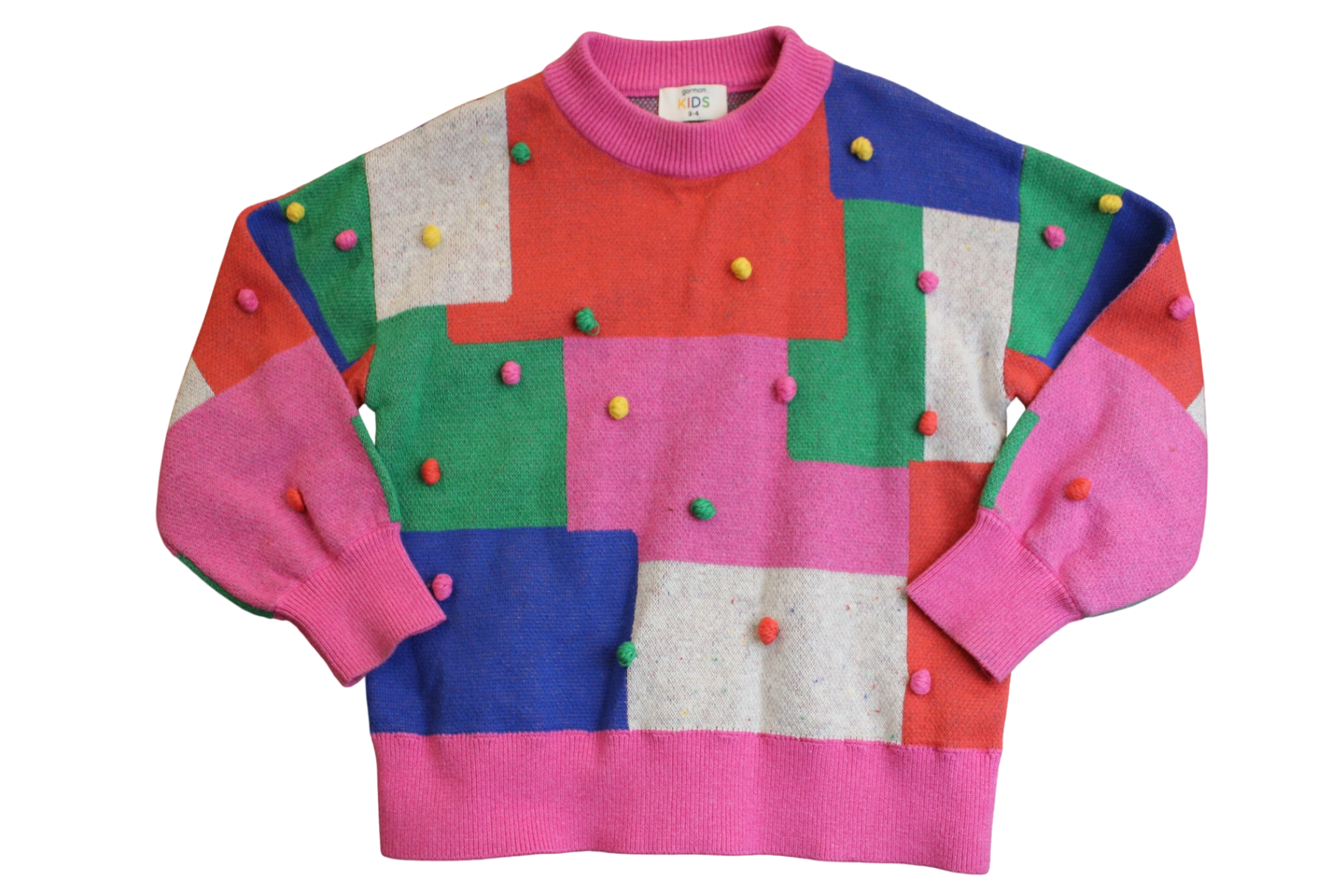 Gorman Kids Jumper, Multicolour patchwork, 4