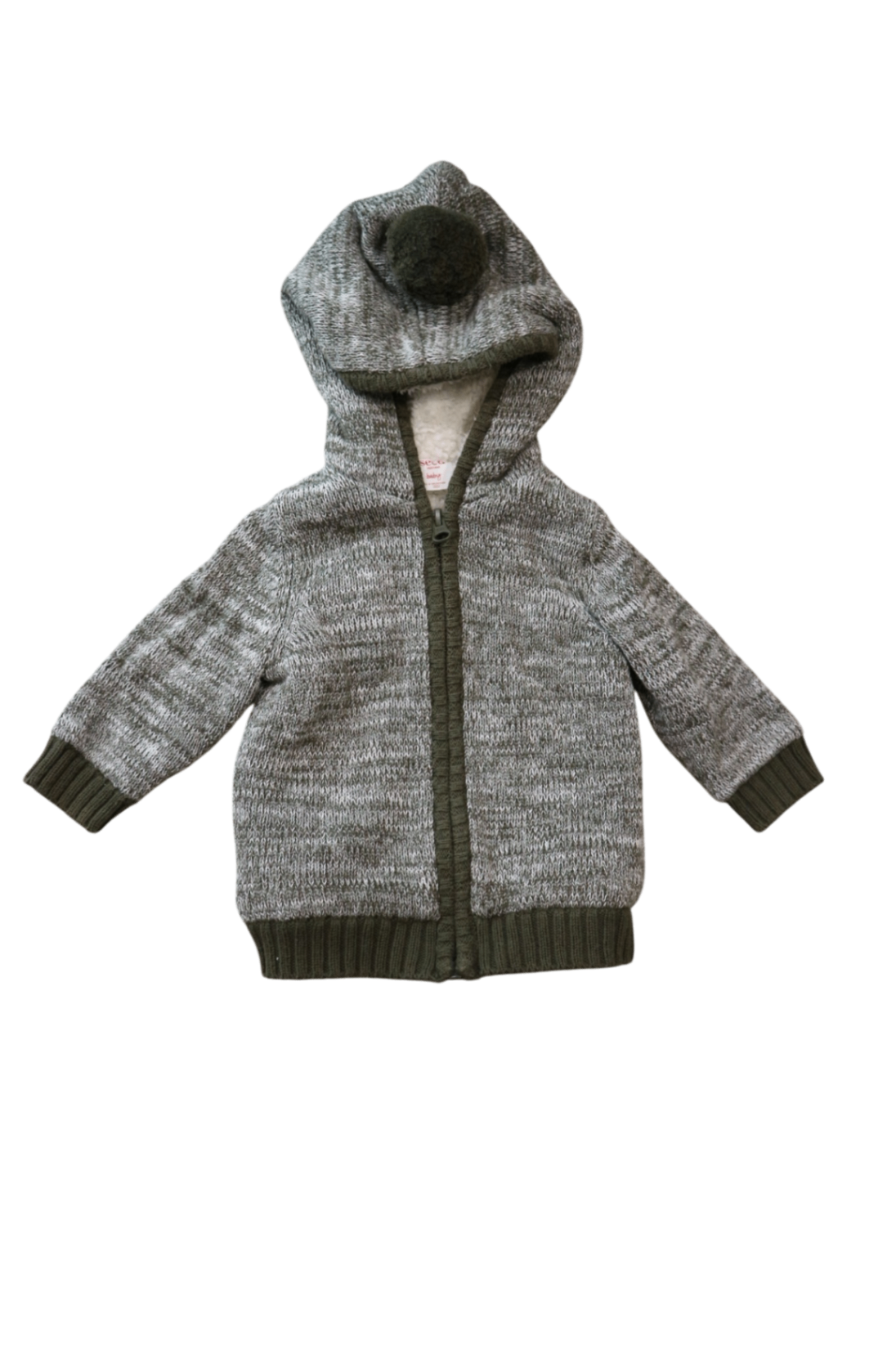 Seed Cardigan, Grey and olive, 000