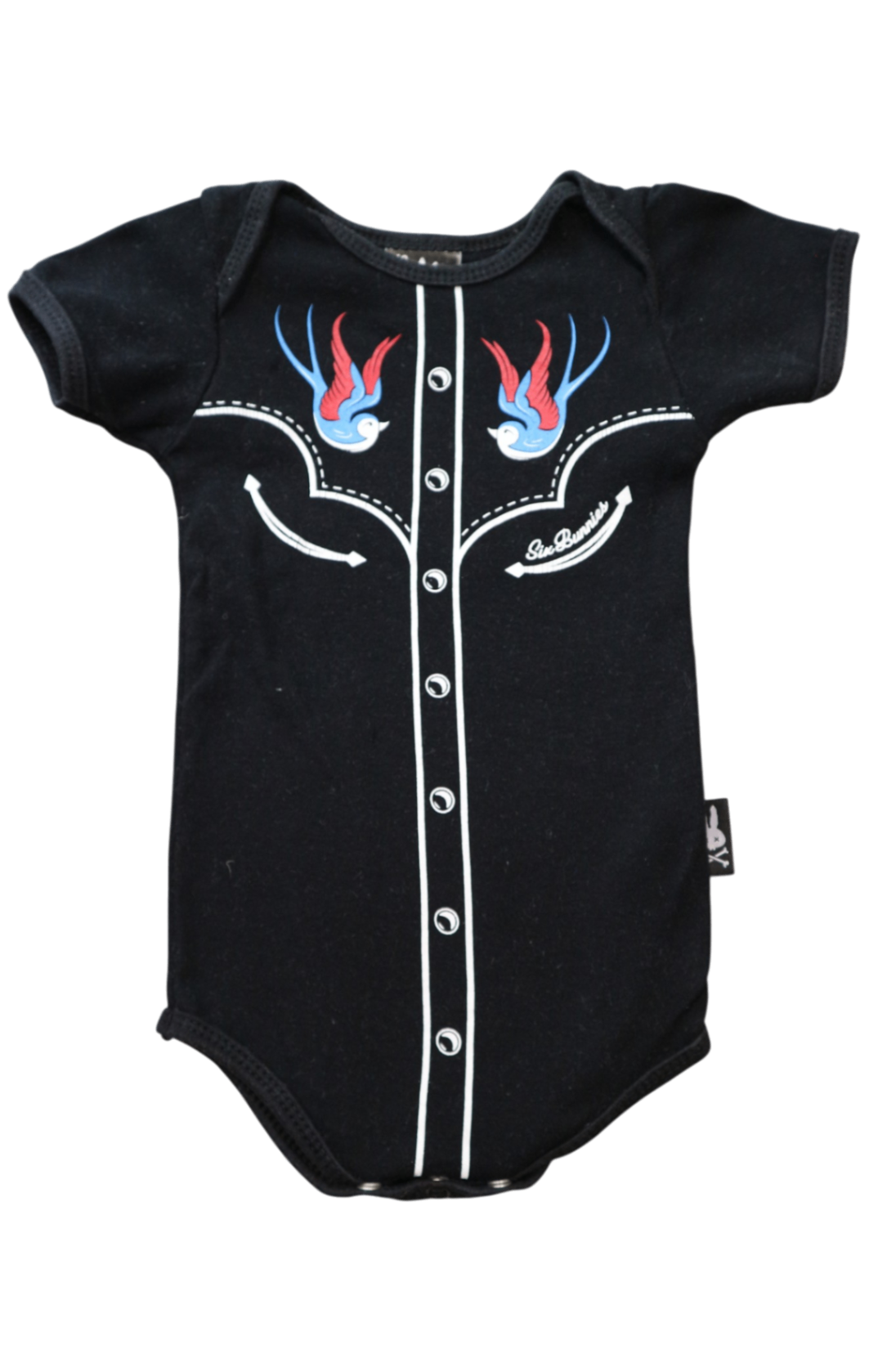 Six Bunnies Bodysuit, Black, 00