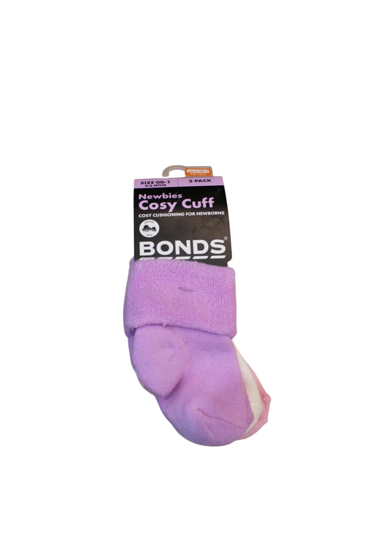 Bonds Socks, Purple/white/pink, 00-1 (0-6m)