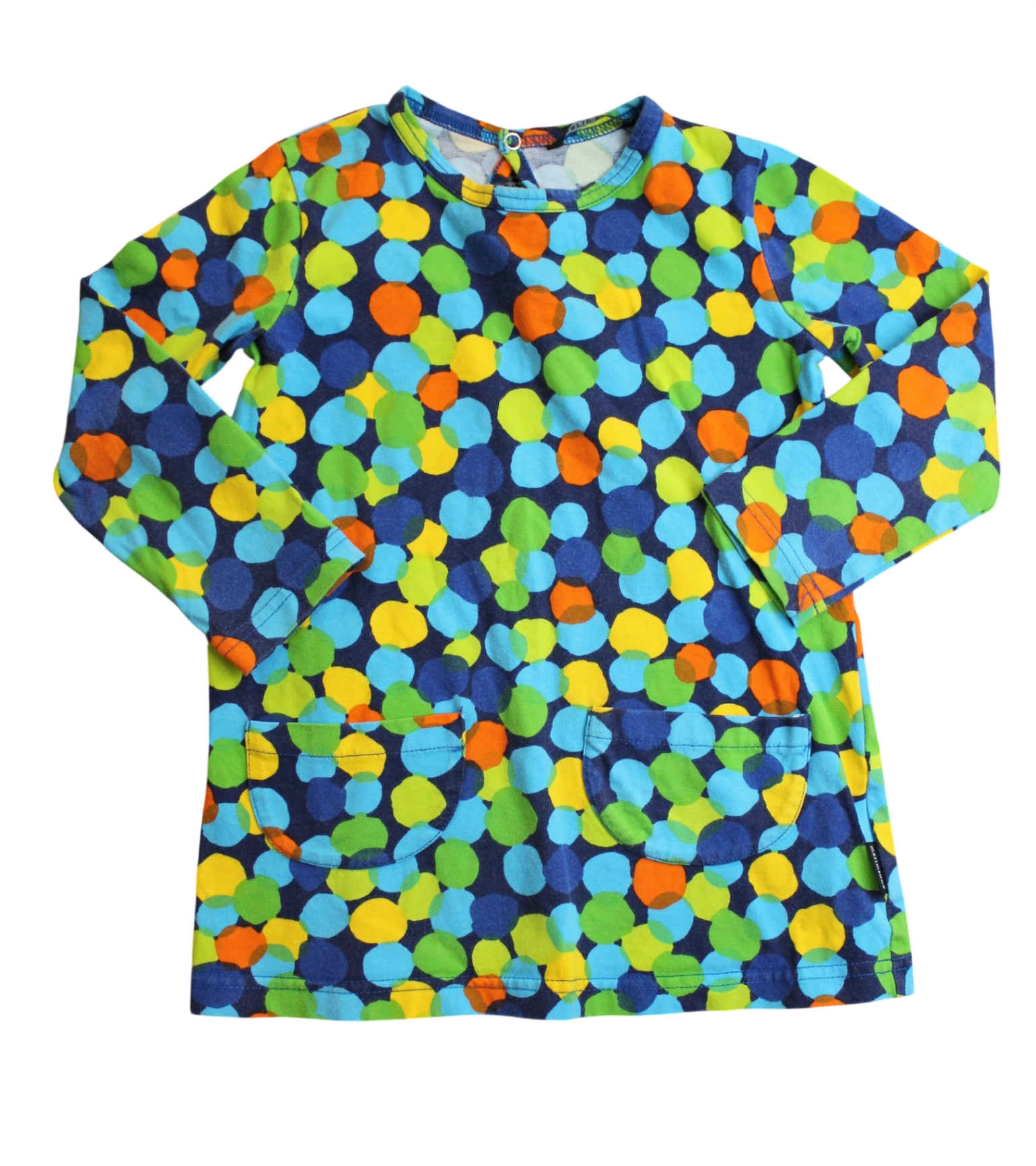 Marimekko Dress, Navy/multicolour spots, 3