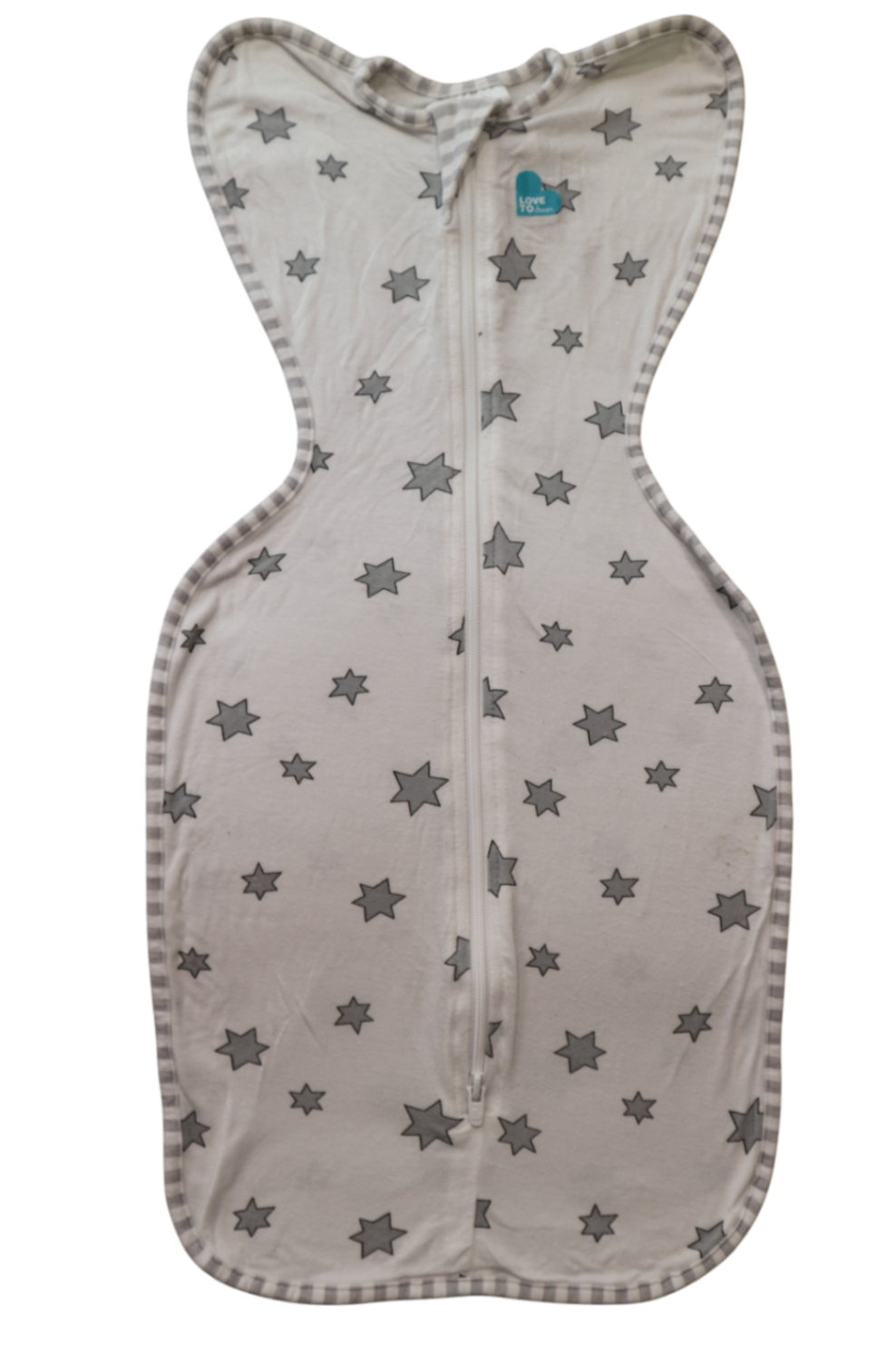 Love To Dream Swaddle, White and Grey, 000