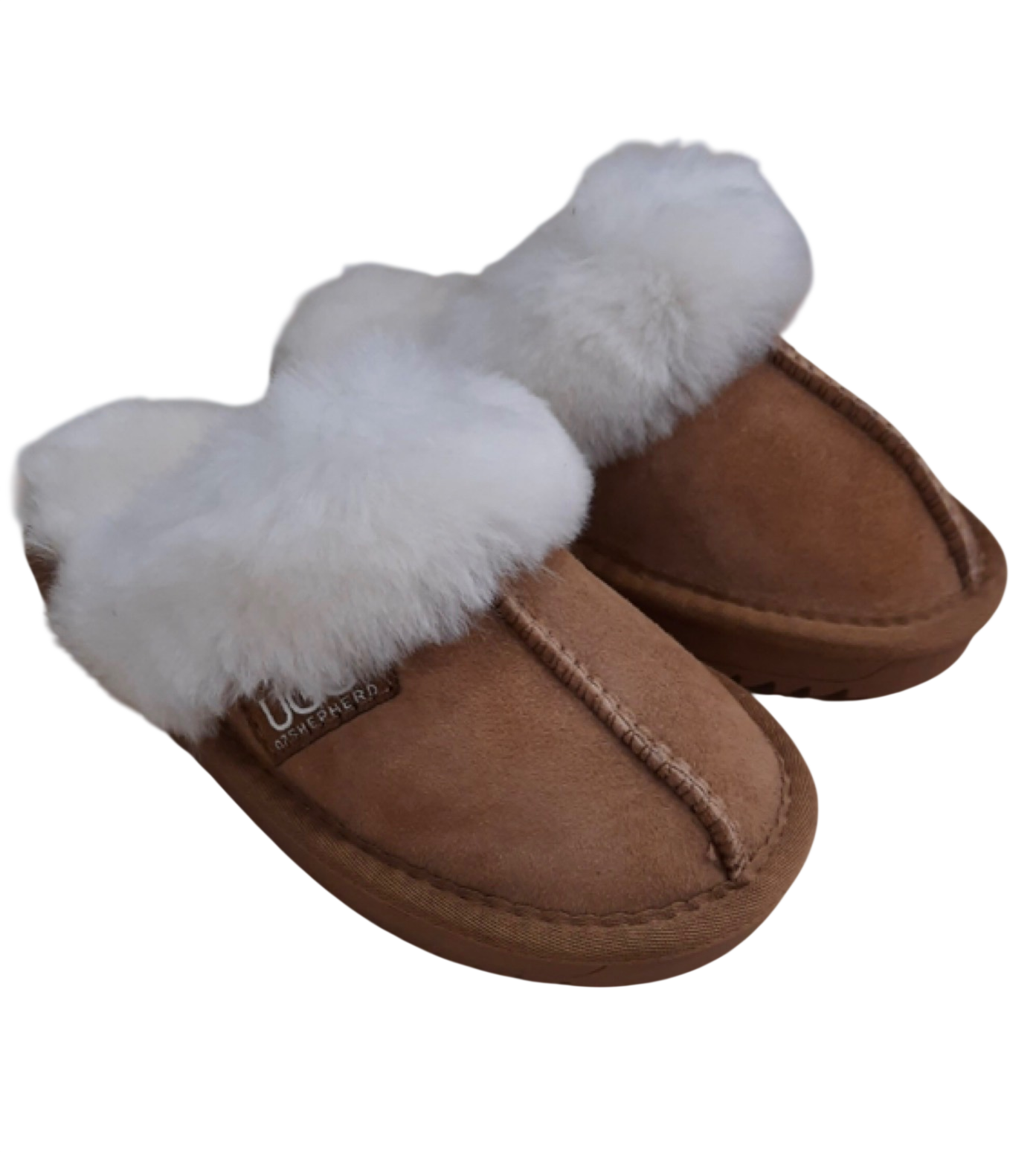 UGG Slippers, Brown and white, EU 28/US 9
