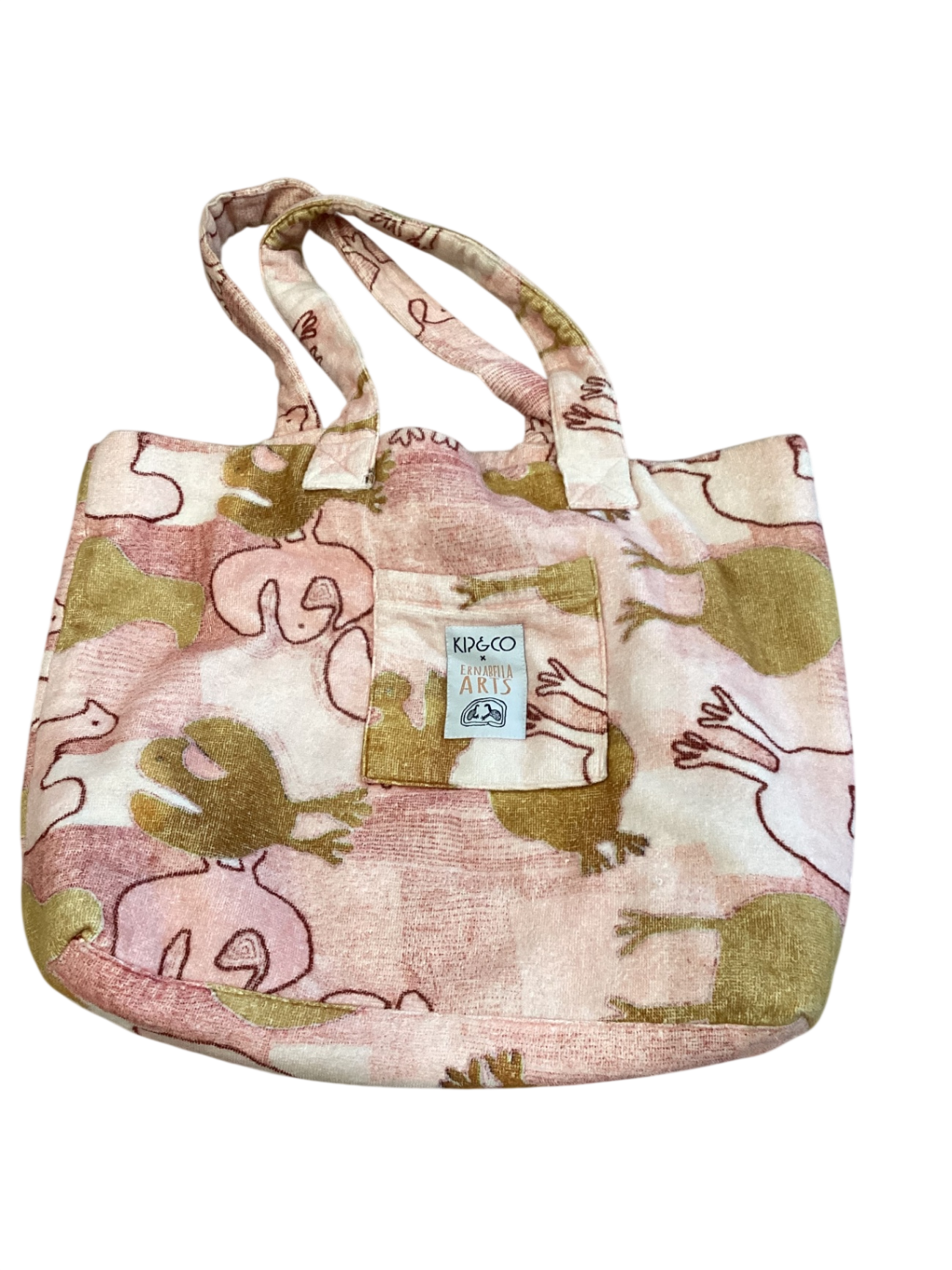 Kip&Co x Ernabella Arts Beach Bag, Pink/brown,