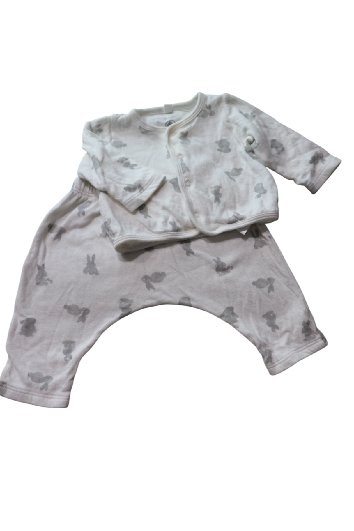 Petit Bateau Outfit, White, 000