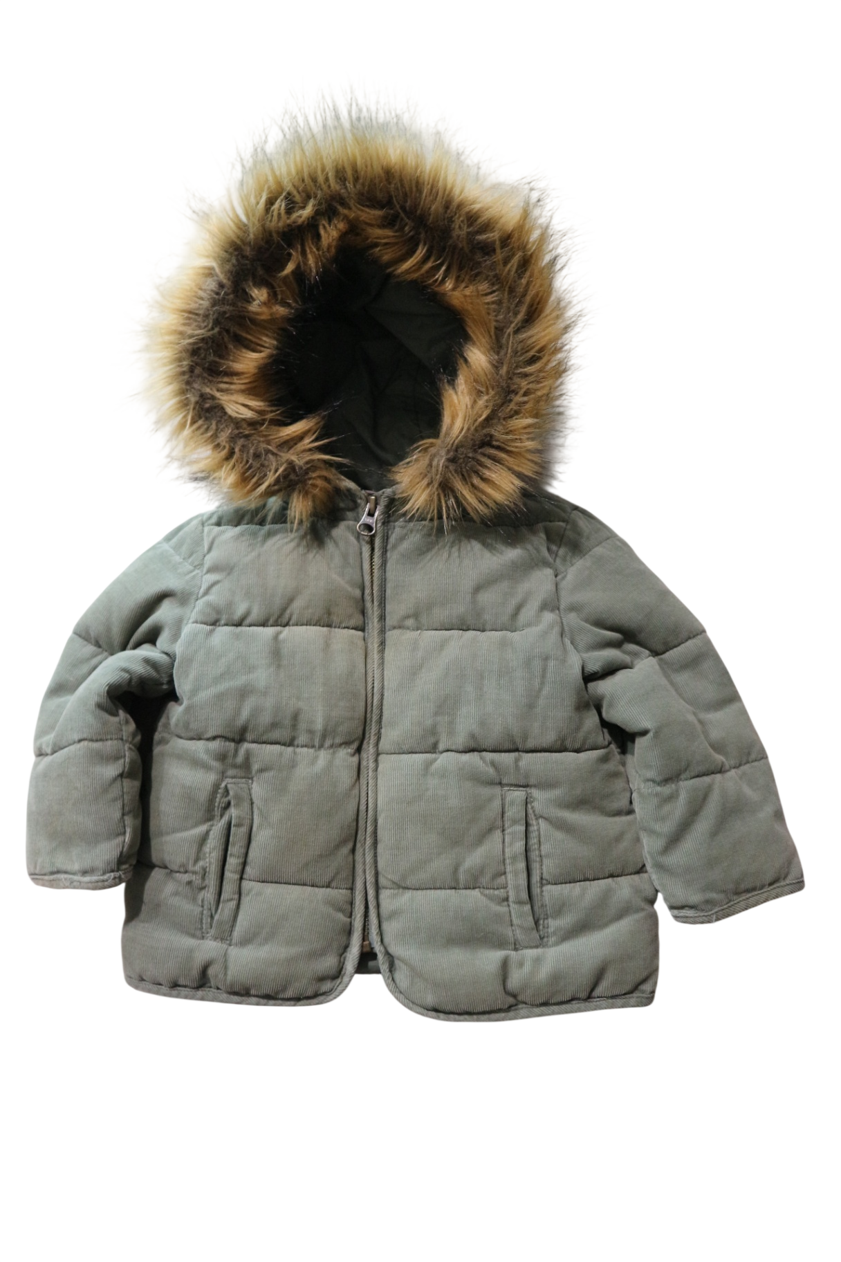 Country Road Puffer Jacket, Olive Green, 1