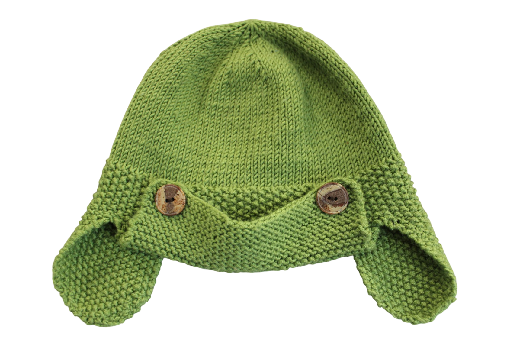 handmade Beanie Hat, Green, S/12m-18m?