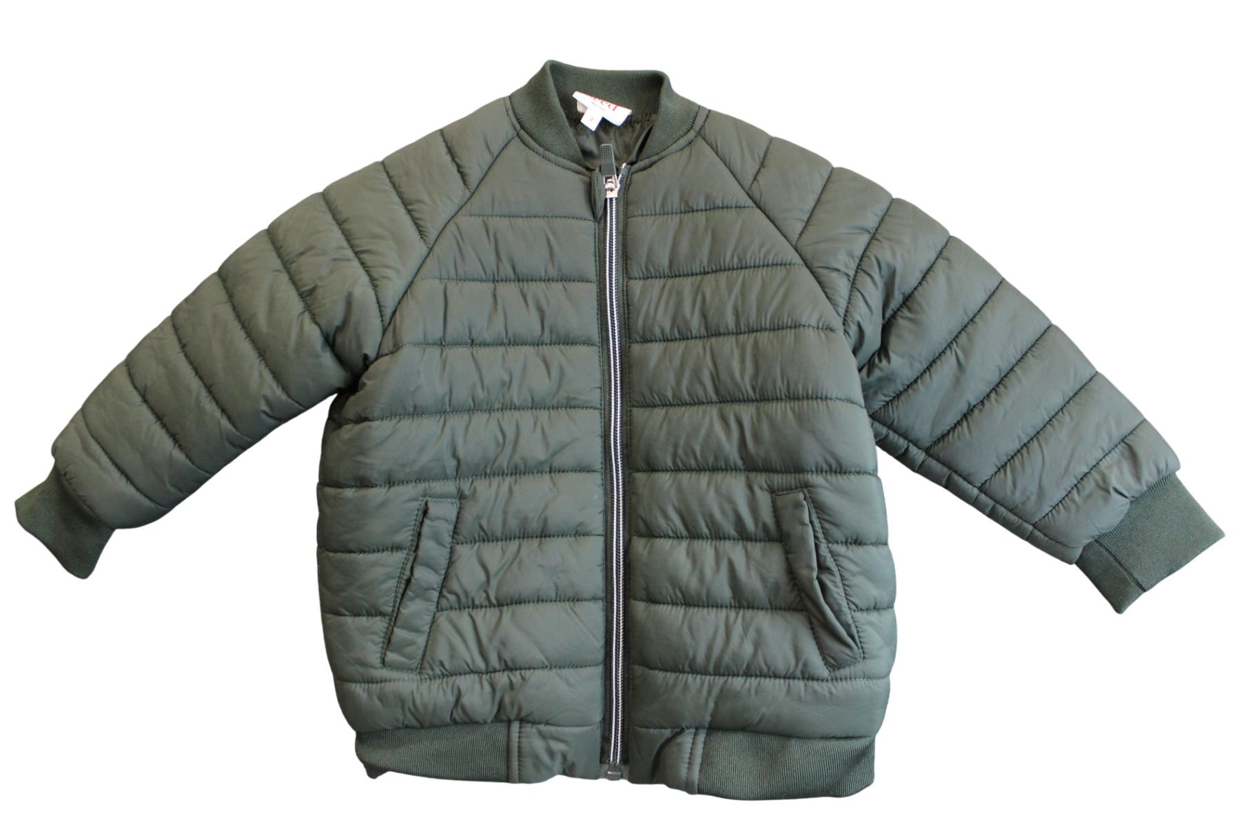 Seed Puffer Bomber Jacket, Dark Green, 2