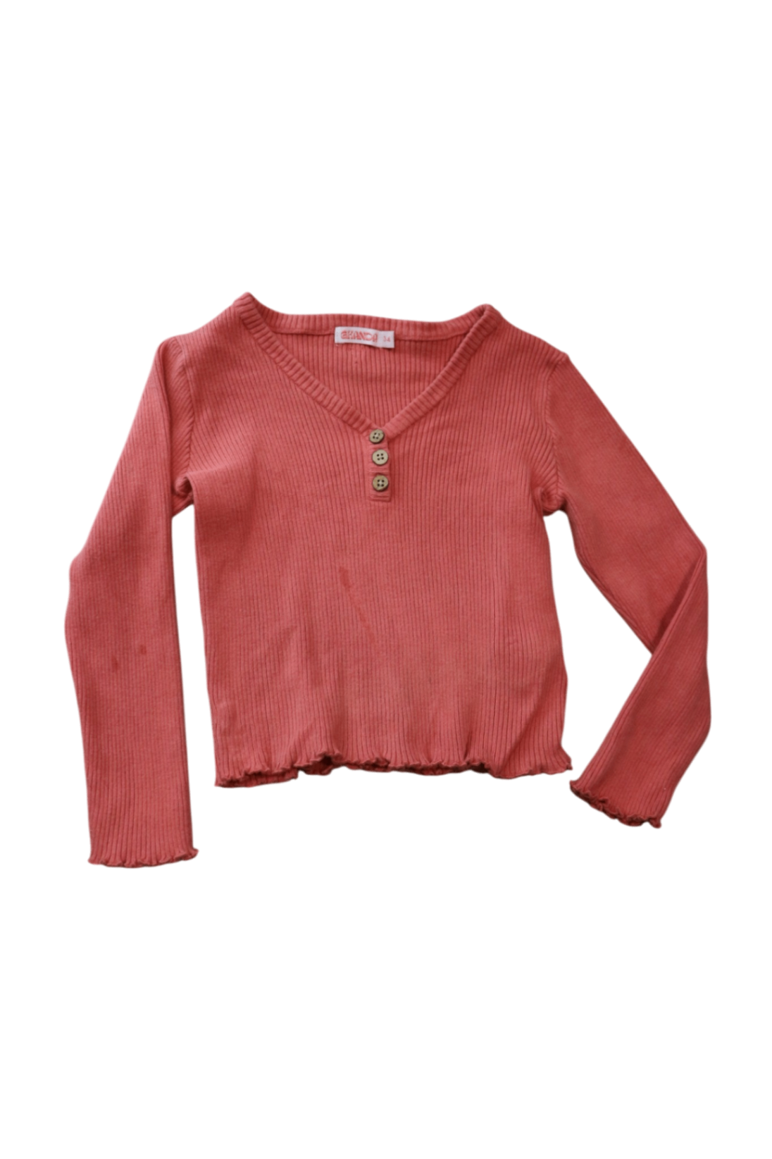 Ghanda Long-Sleeve T-Shirt, Pink, 3-4Y
