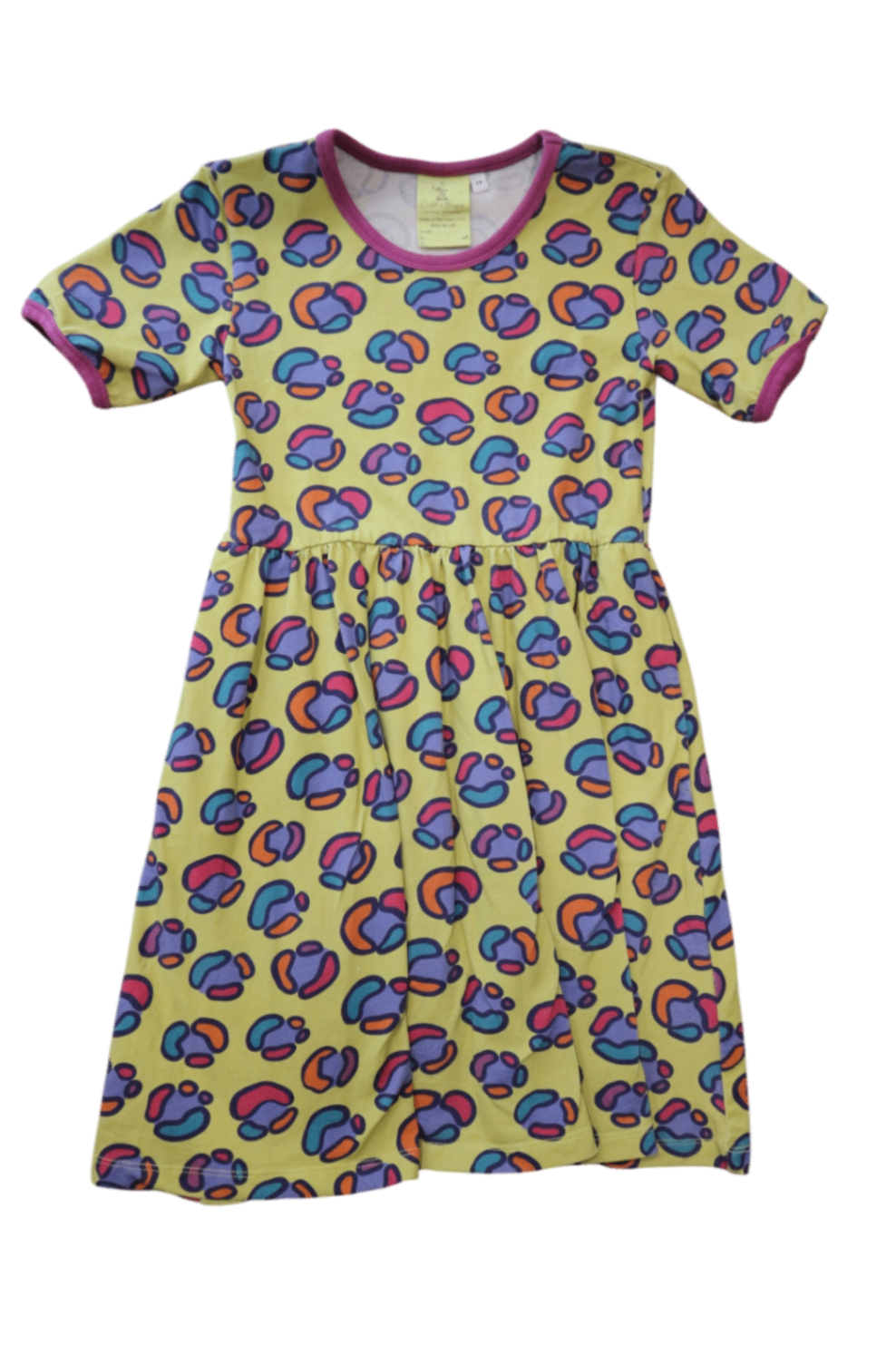Coddi & Womple Dress, Yellow Leopard Multi, 7