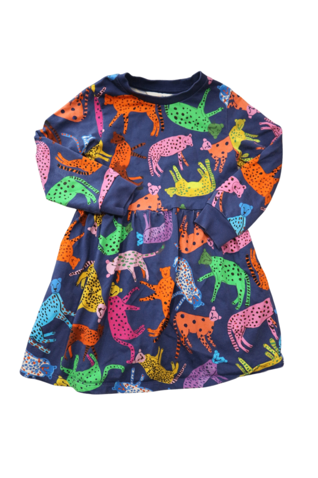 Gorman Playground Dress, Navy Blue Multi Leopard, 4-5Y