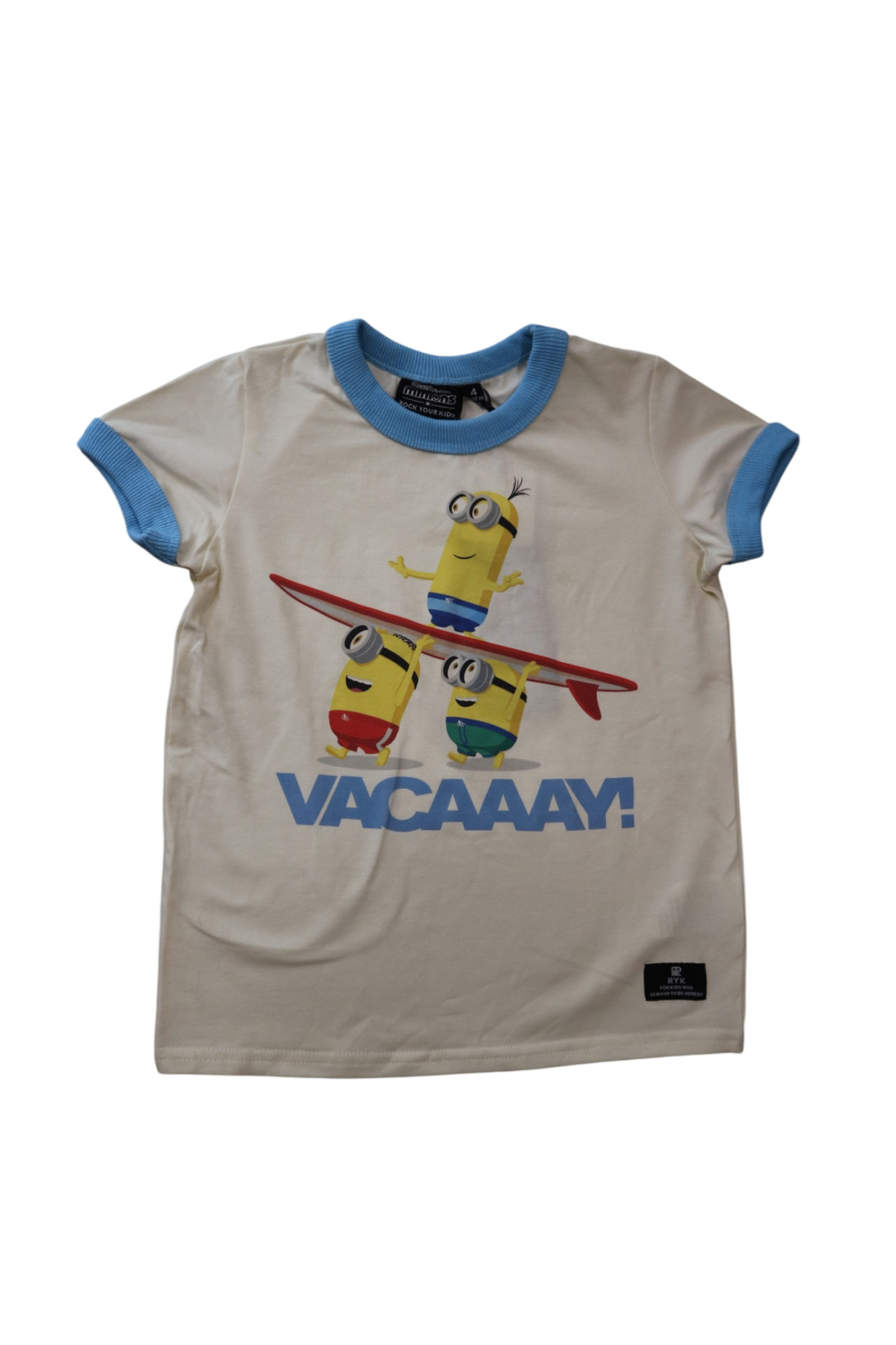 Rock Your Kid T-Shirt, Cream Minion, 4