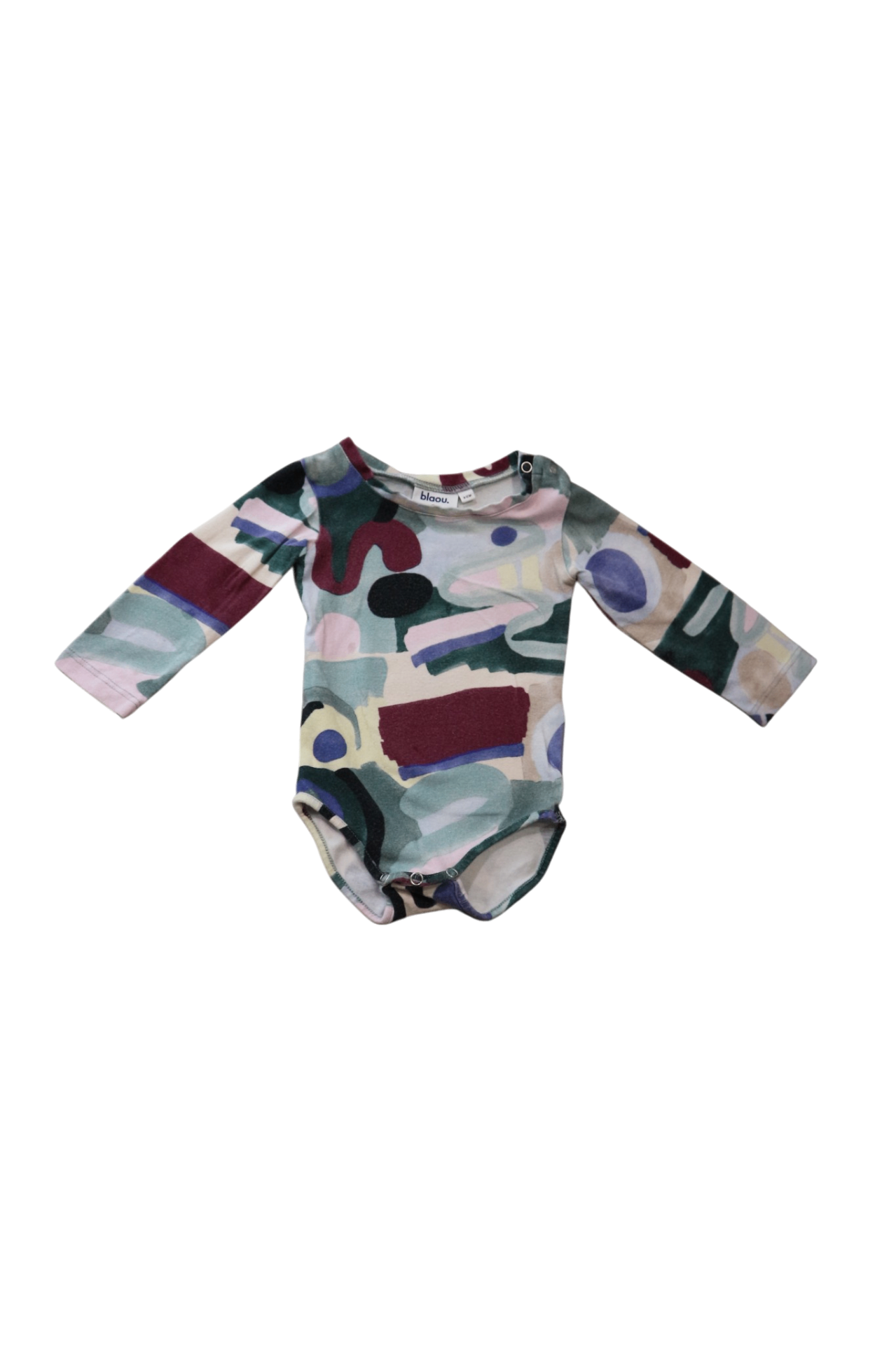 blau. Bodysuit, Deep Green Purple Multi, 6-12M