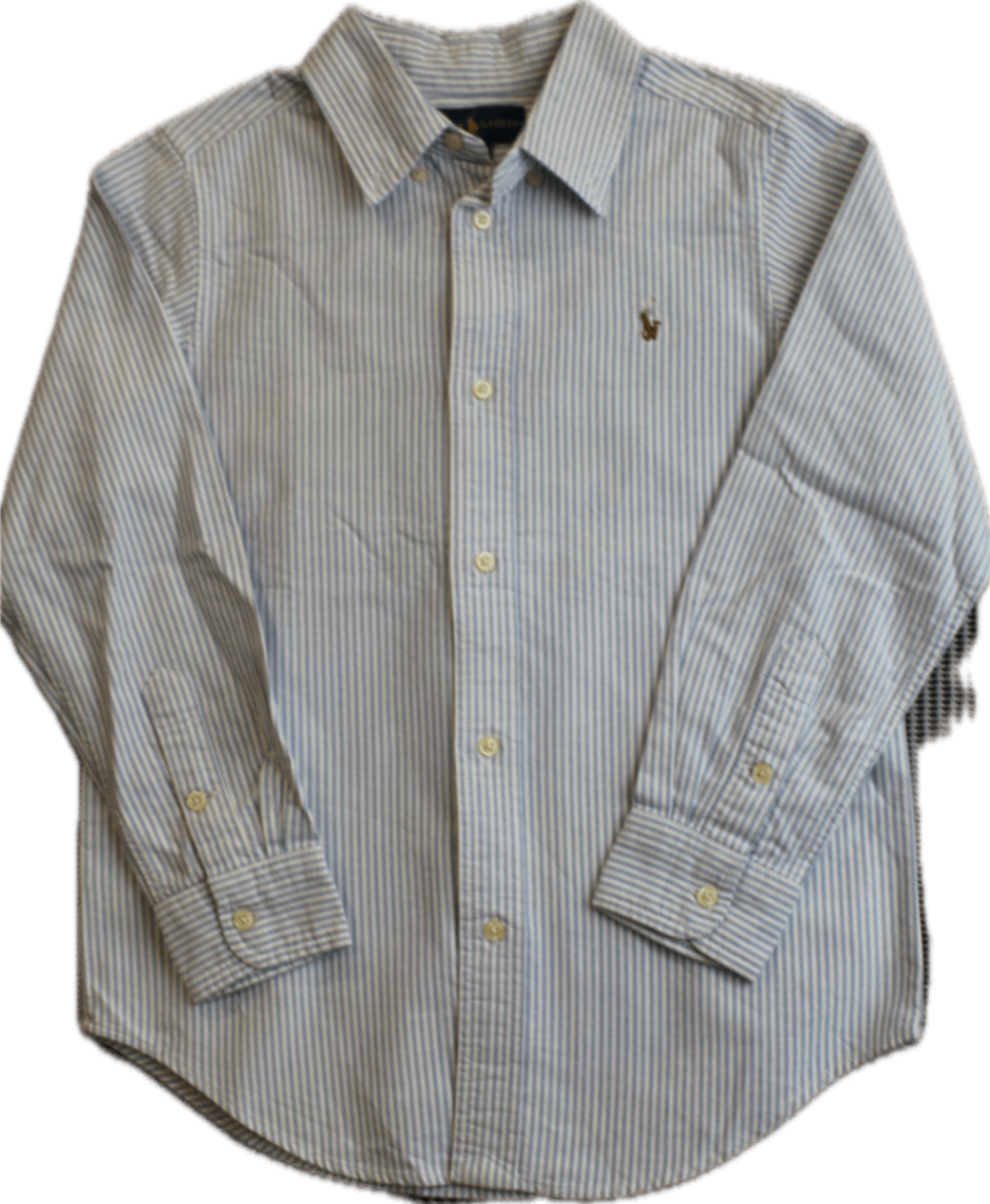 Polo Ralph Lauren Shirt, Blue and White, 7