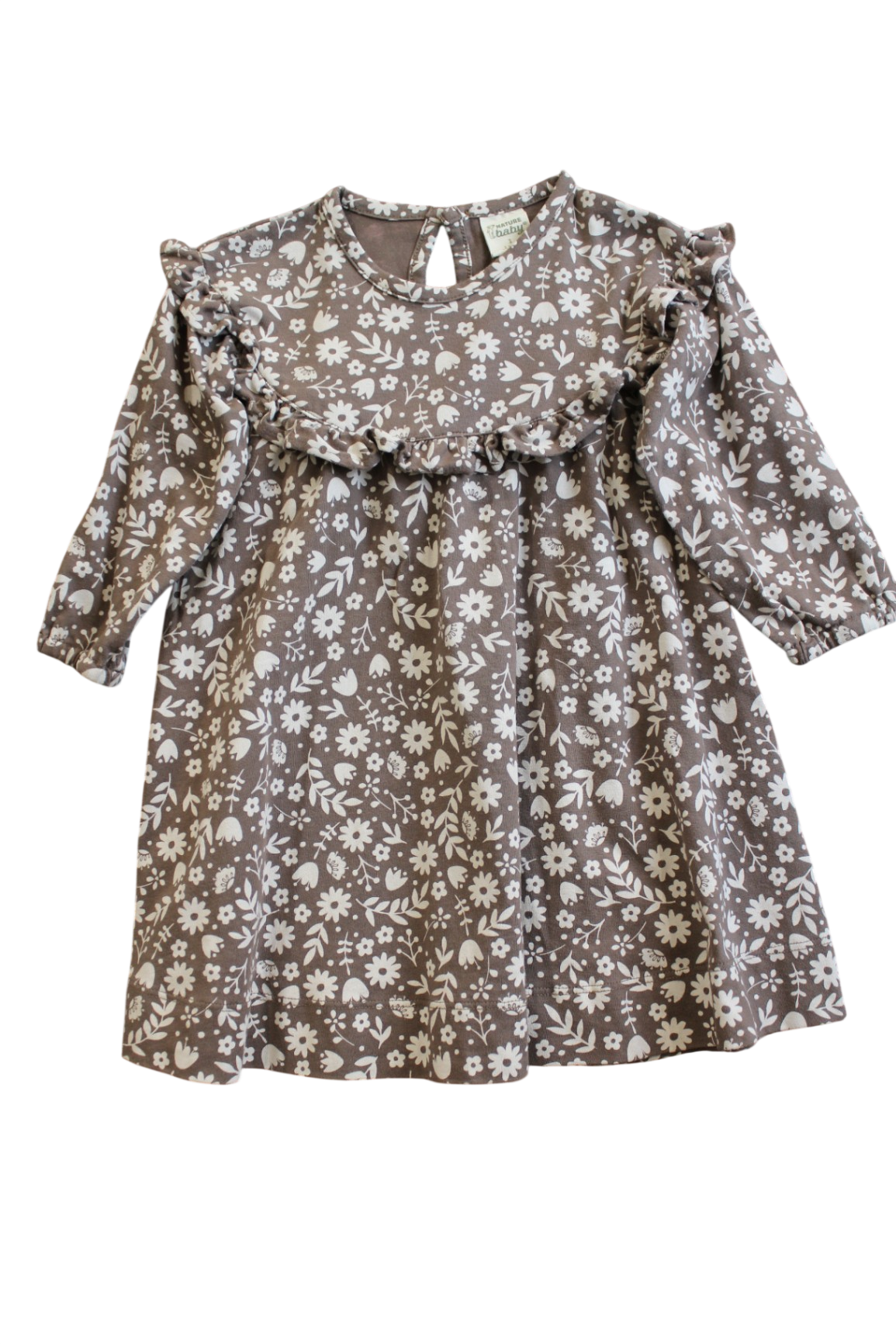 Nature Baby Dress, Brown, 1