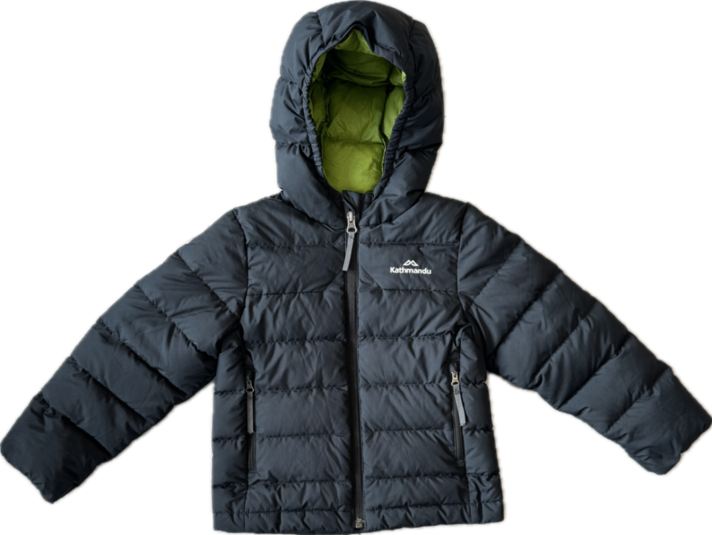 Kathmandu Puffer Jacket, Black/green lining, 4