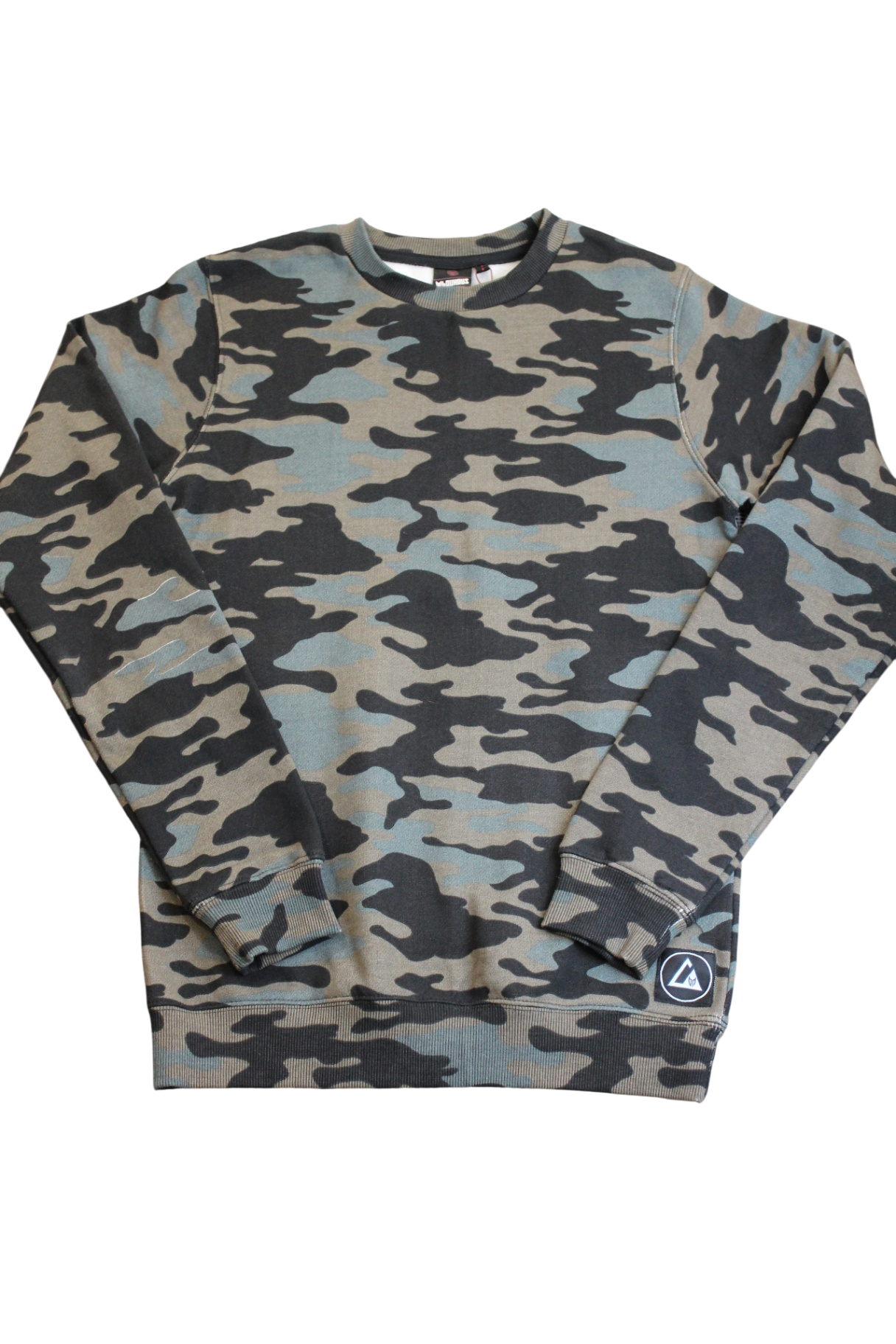 Bauhaus Jumper, Black, grey and blue camouflage, 14