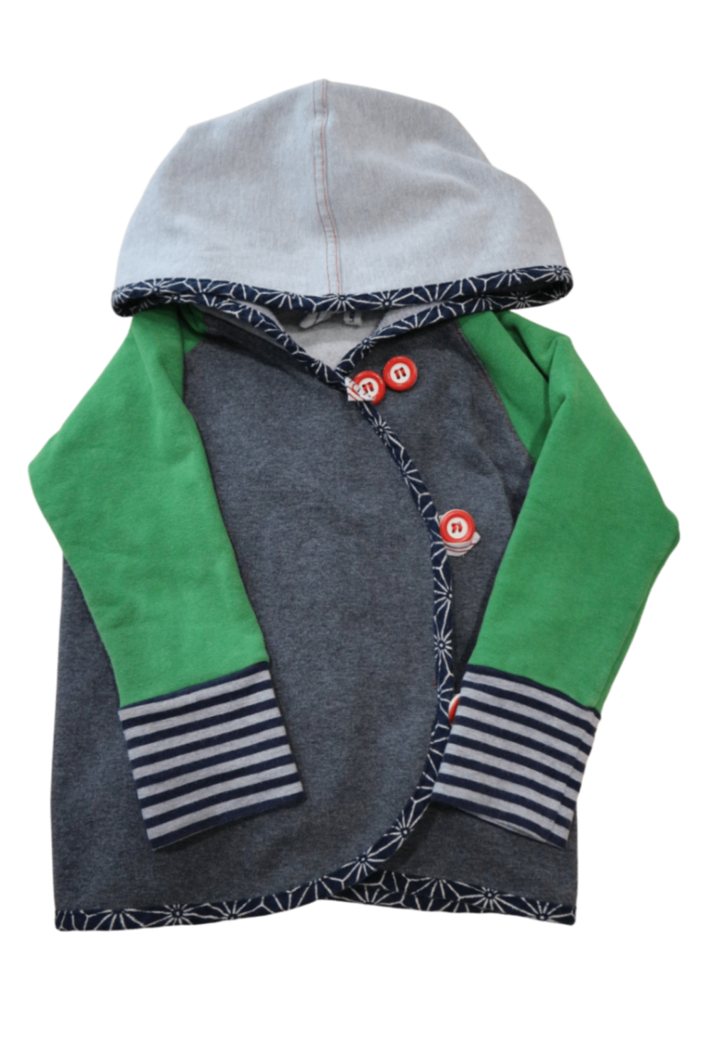 Oishi-m Jumper, Grey, Green, Light Blue, Navy, 2-3