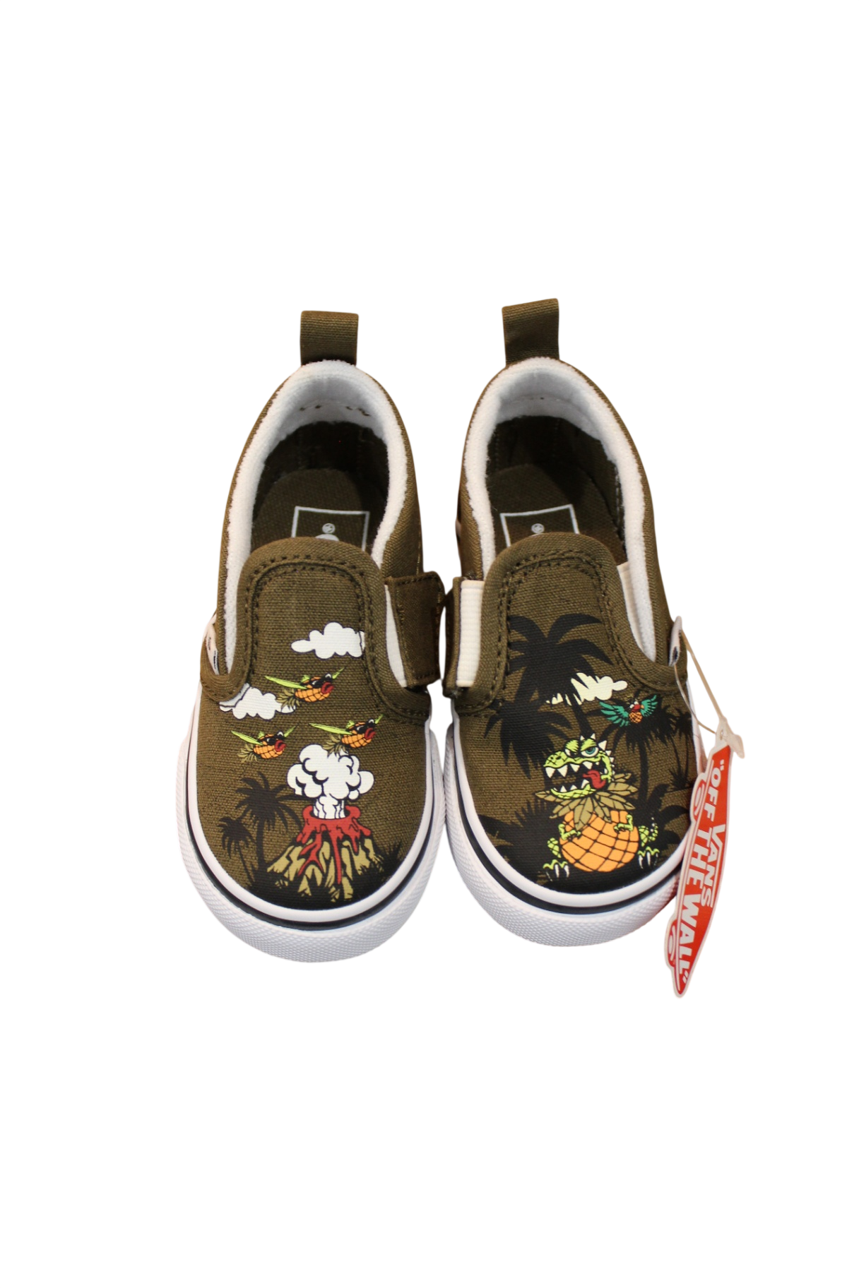 Vans Sneakers, Olive green with volcano, 21
