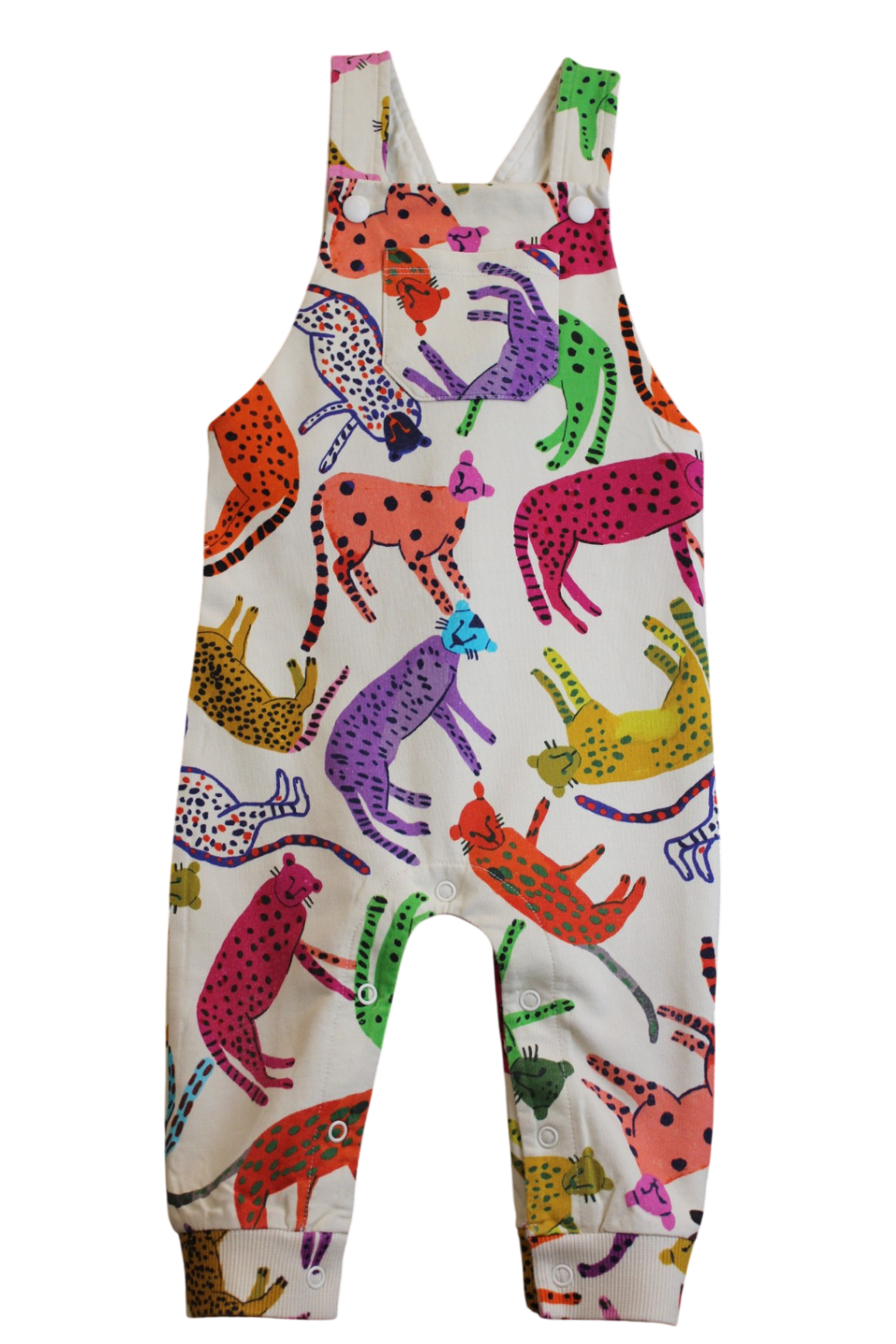 Gorman Playground Overalls, Cream with multicoloured print, 1