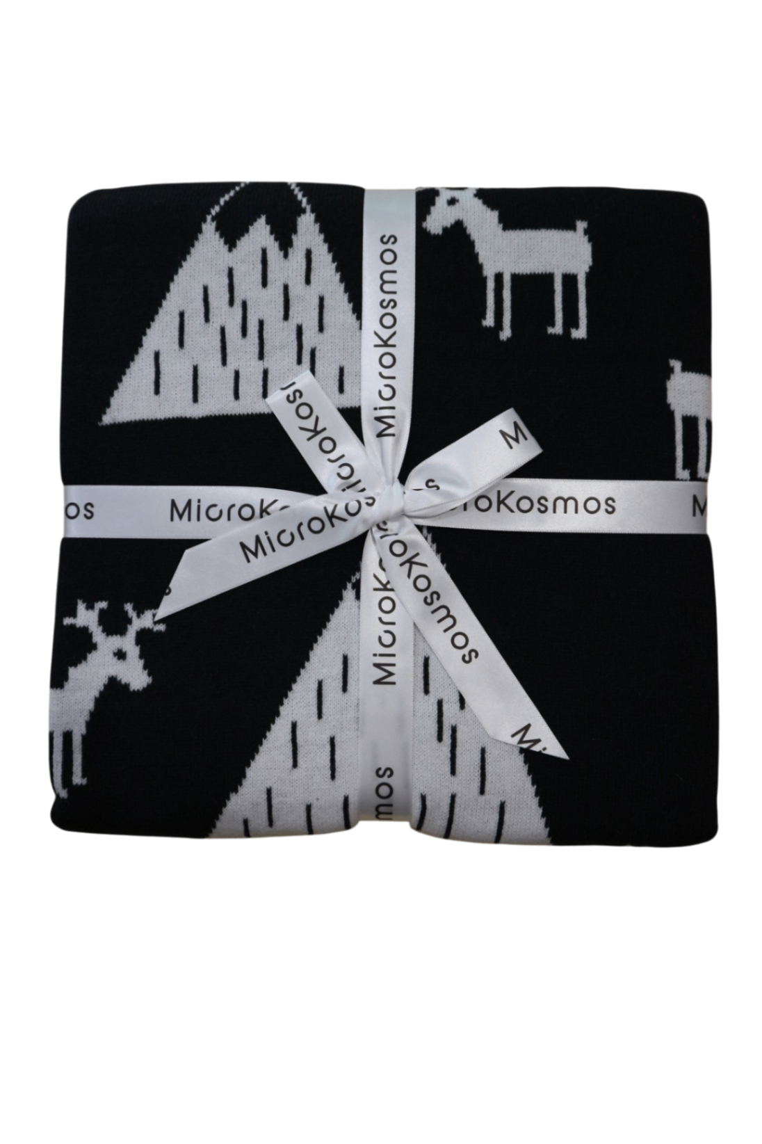 MicroKosmos Knit Blanket, Black, OSFA
