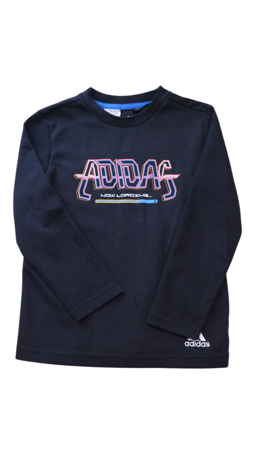 Adidas Long-Sleeve T-Shirt, Black, 7-8