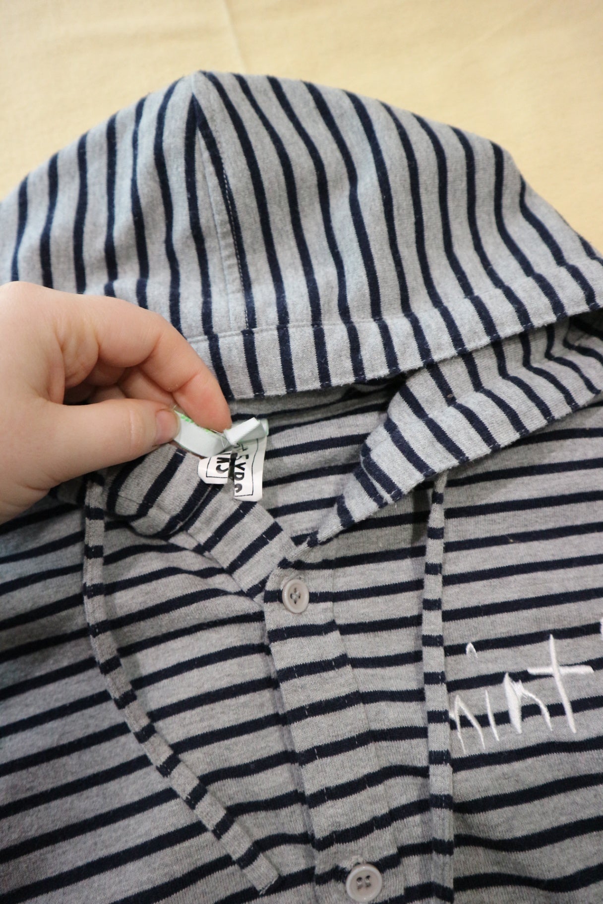 Minti (tags cut) Hoodie, Grey and navy, 5