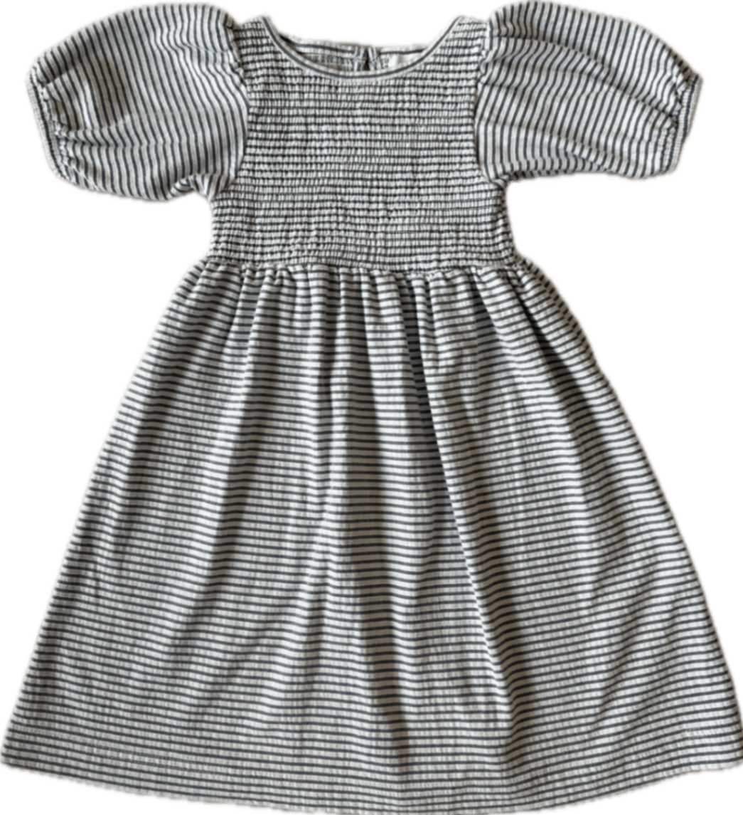 Seed Dress, Navy and White stripe, 3