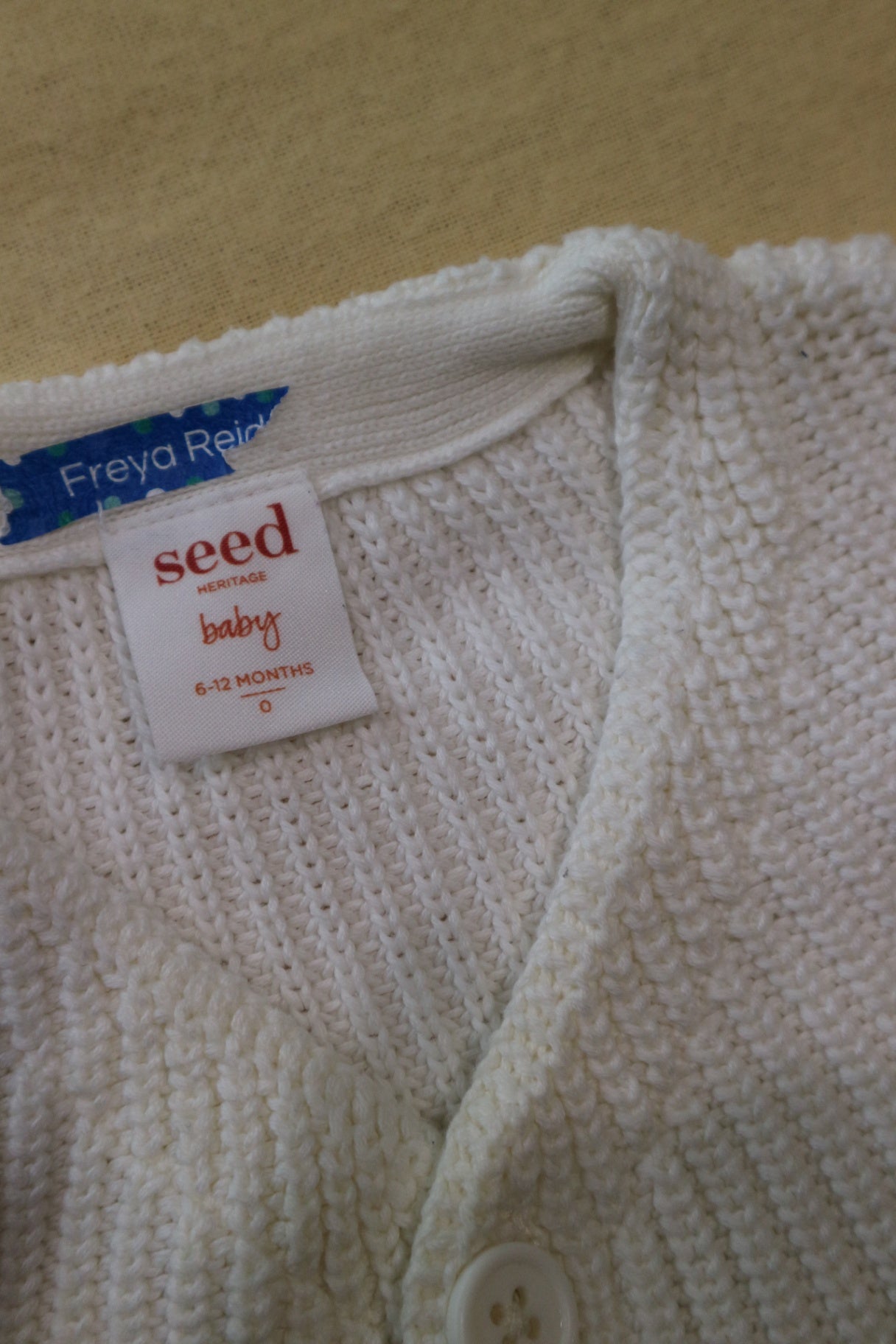Seed Heritage Cardigan, White, 0